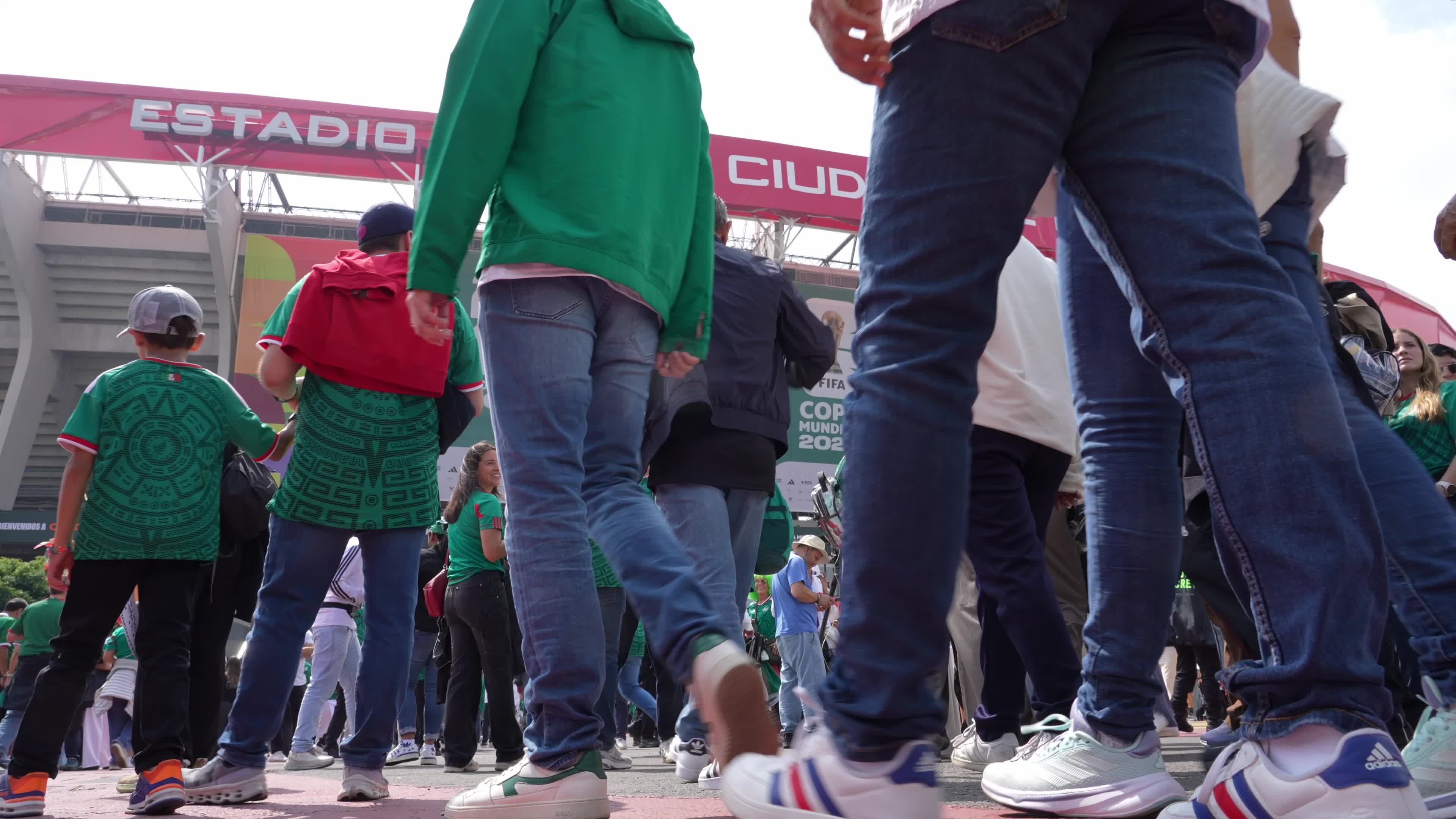 Fans Outside Stadium Ahead of FIFA World Cup Match Between Mexico and South Africa