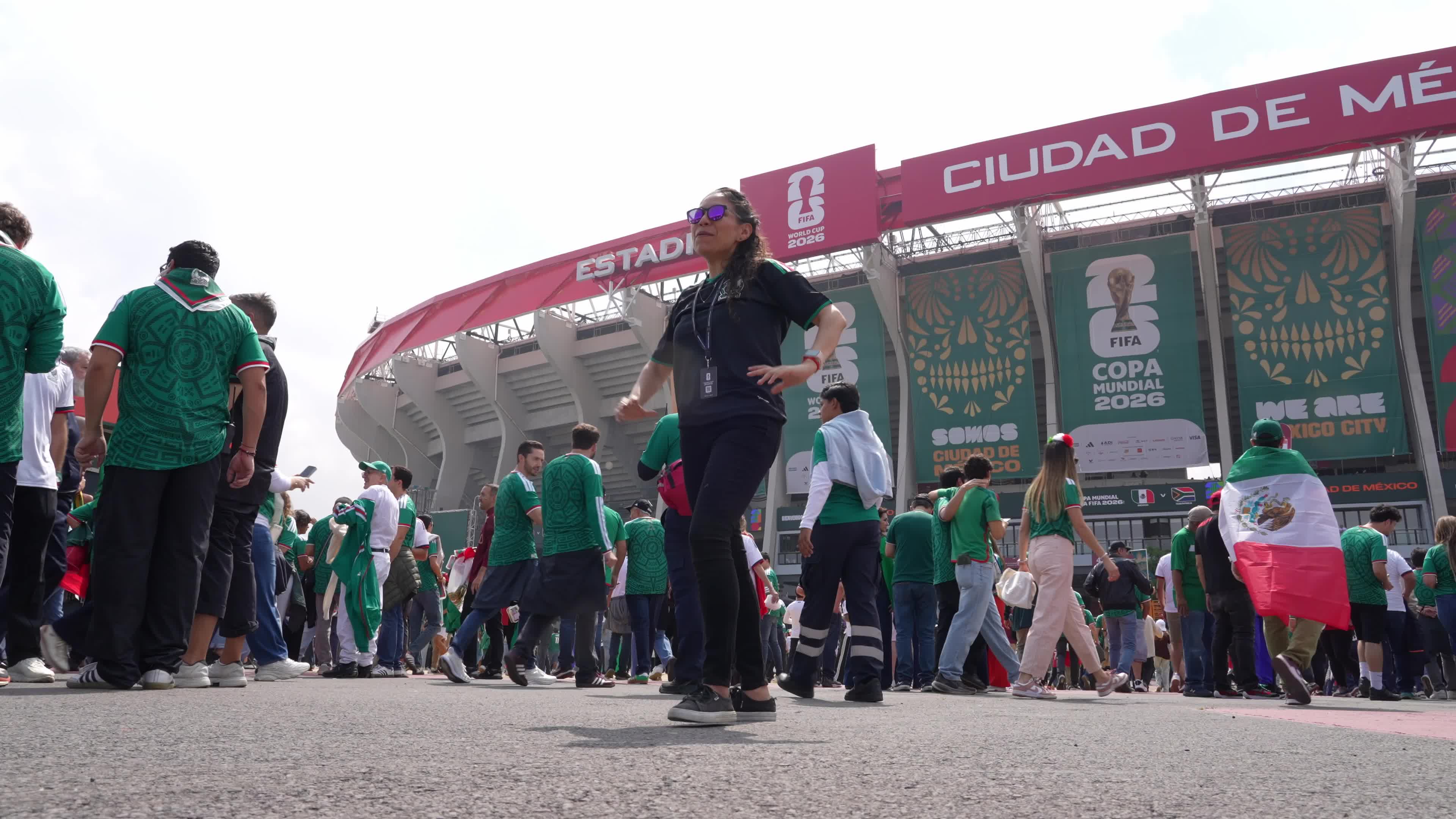Fans Outside Stadium Ahead of FIFA World Cup Match Between Mexico and South Africa