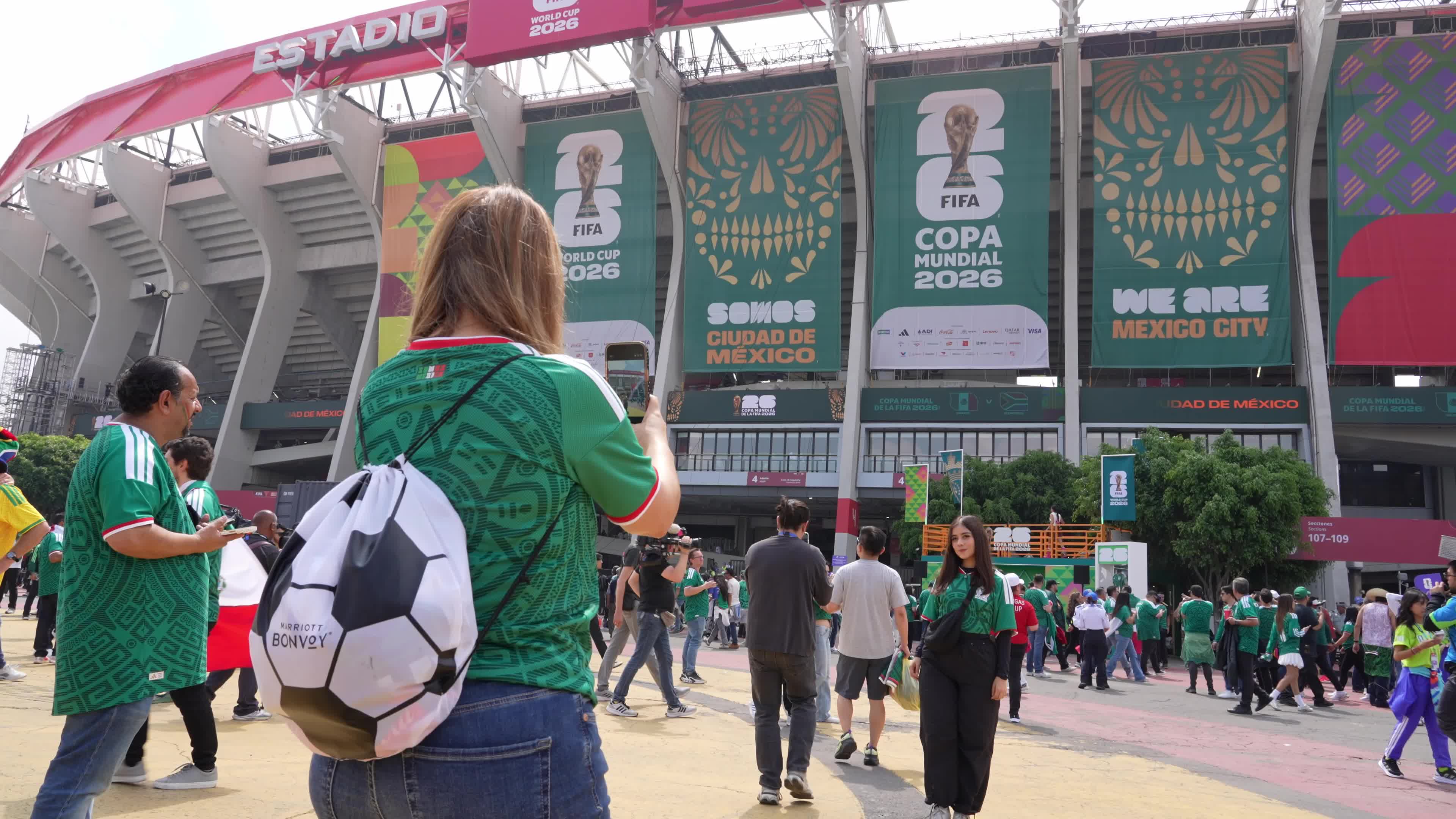 Fans Outside Stadium Ahead of FIFA World Cup Match Between Mexico and South Africa