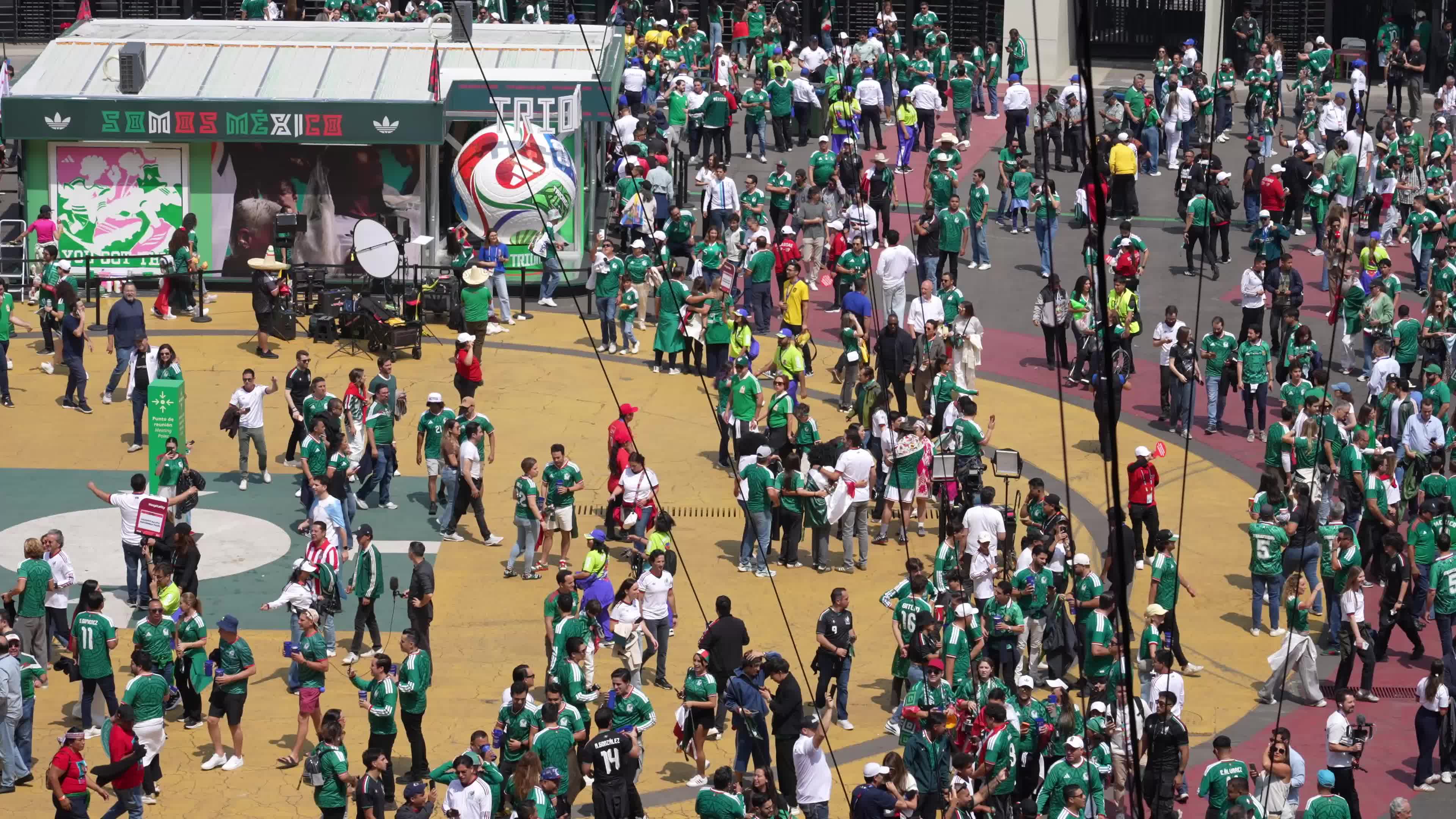 Fans Outside Stadium Ahead of FIFA World Cup Match Between Mexico and South Africa