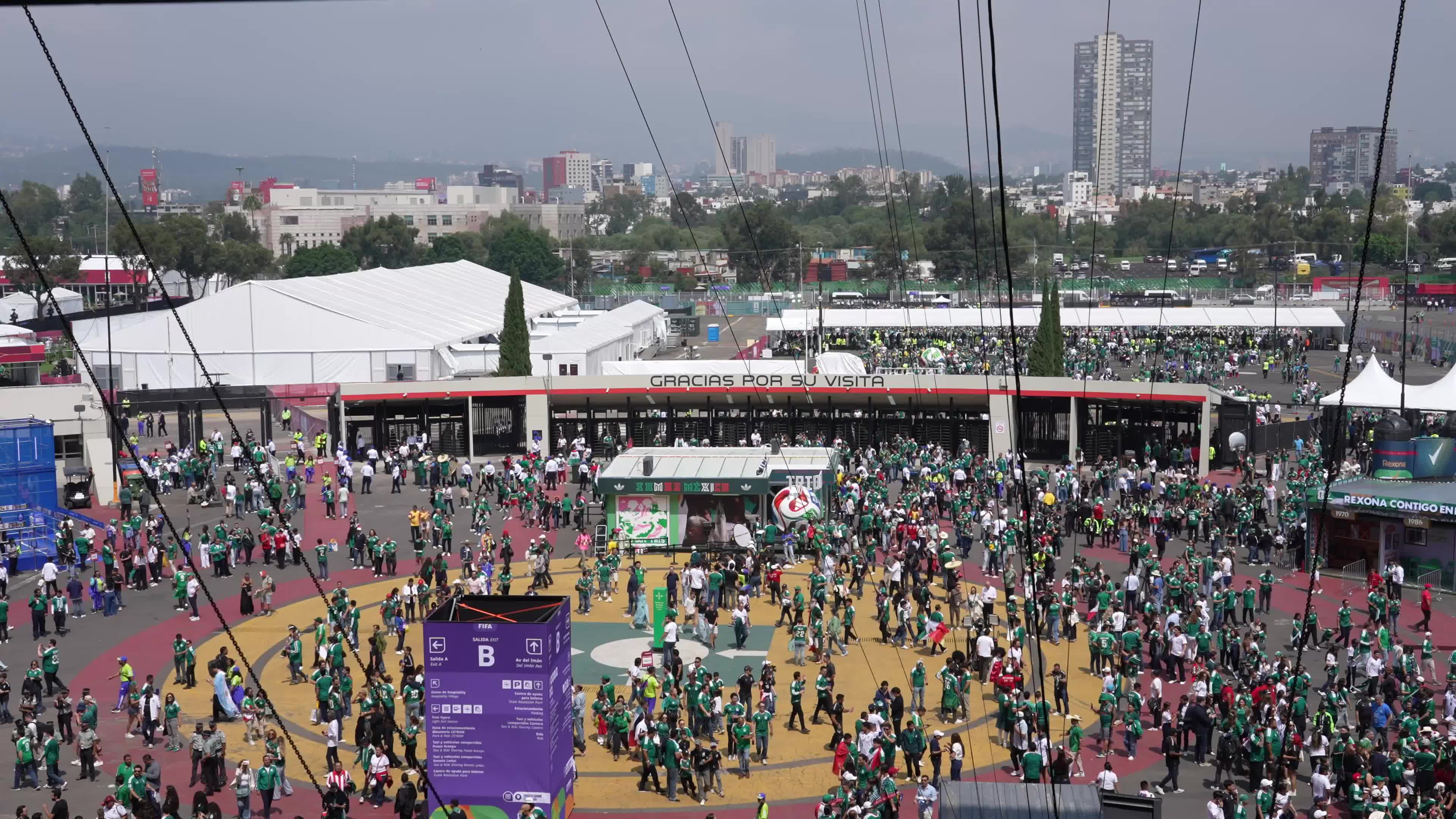 Fans Outside Stadium Ahead of FIFA World Cup Match Between Mexico and South Africa