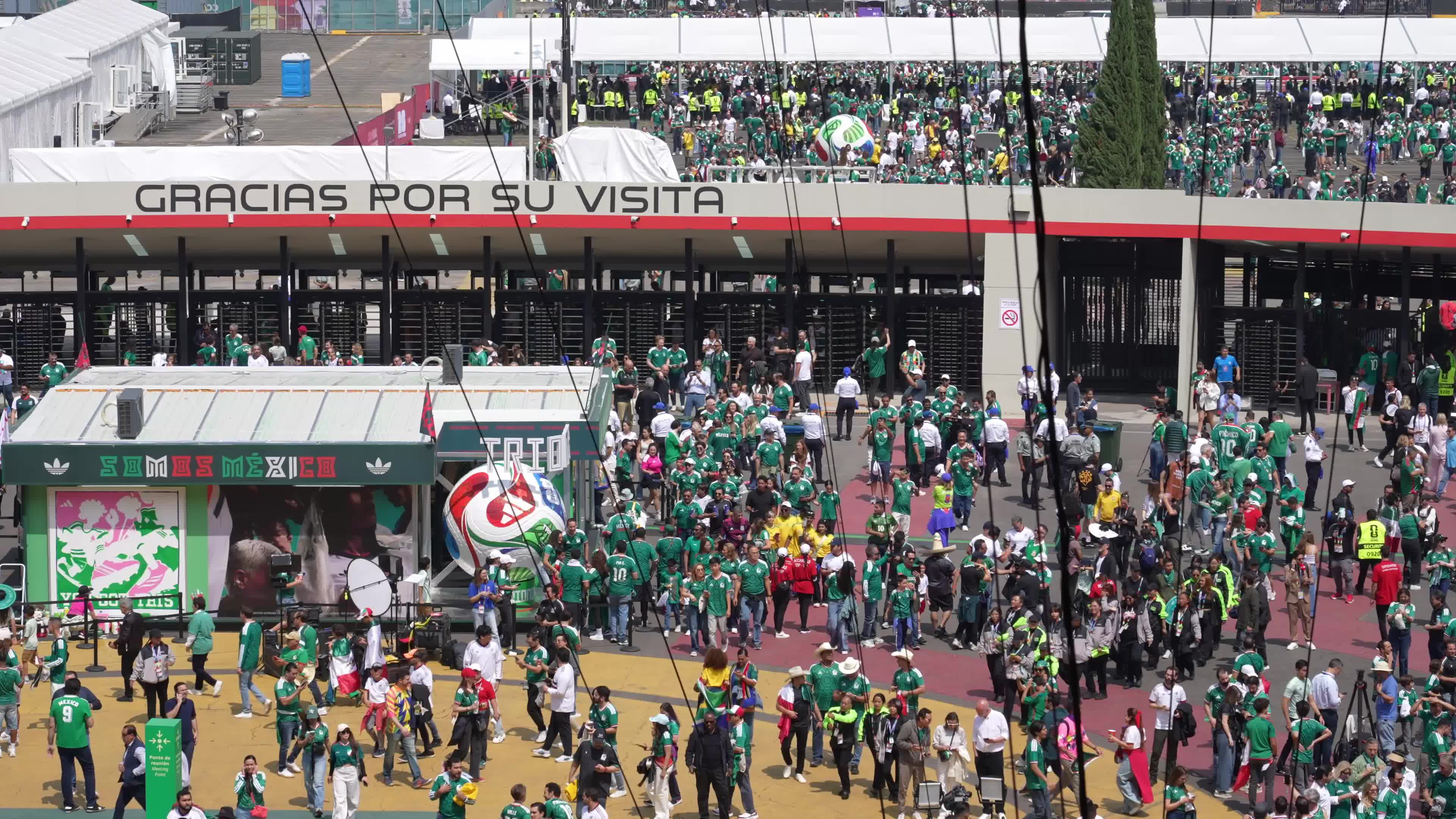 Fans Outside Stadium Ahead of FIFA World Cup Match Between Mexico and South Africa