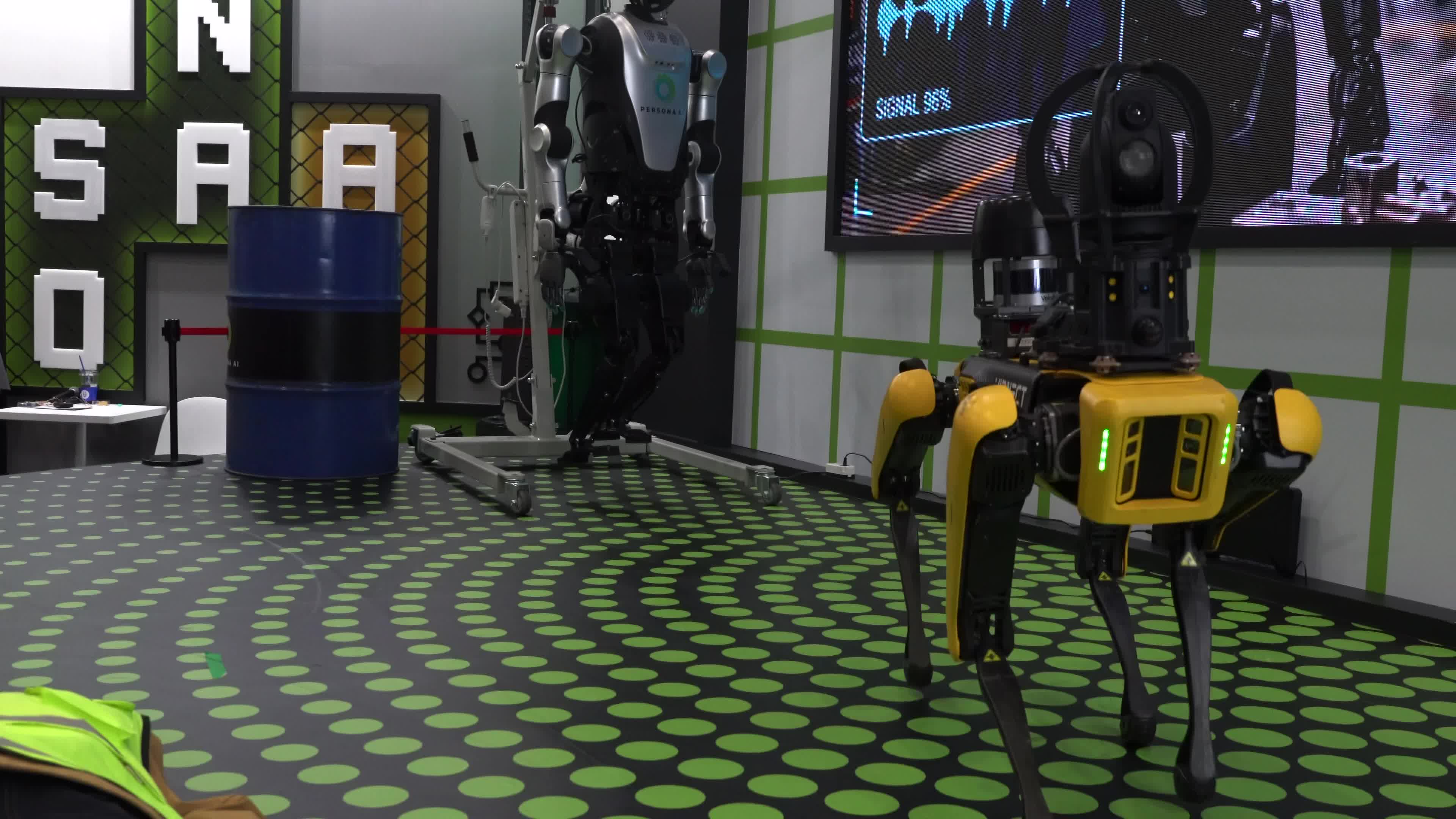 A rescue operation demonstrated by Persona AI at the 15th Smart Tech Korea (STK 2026).