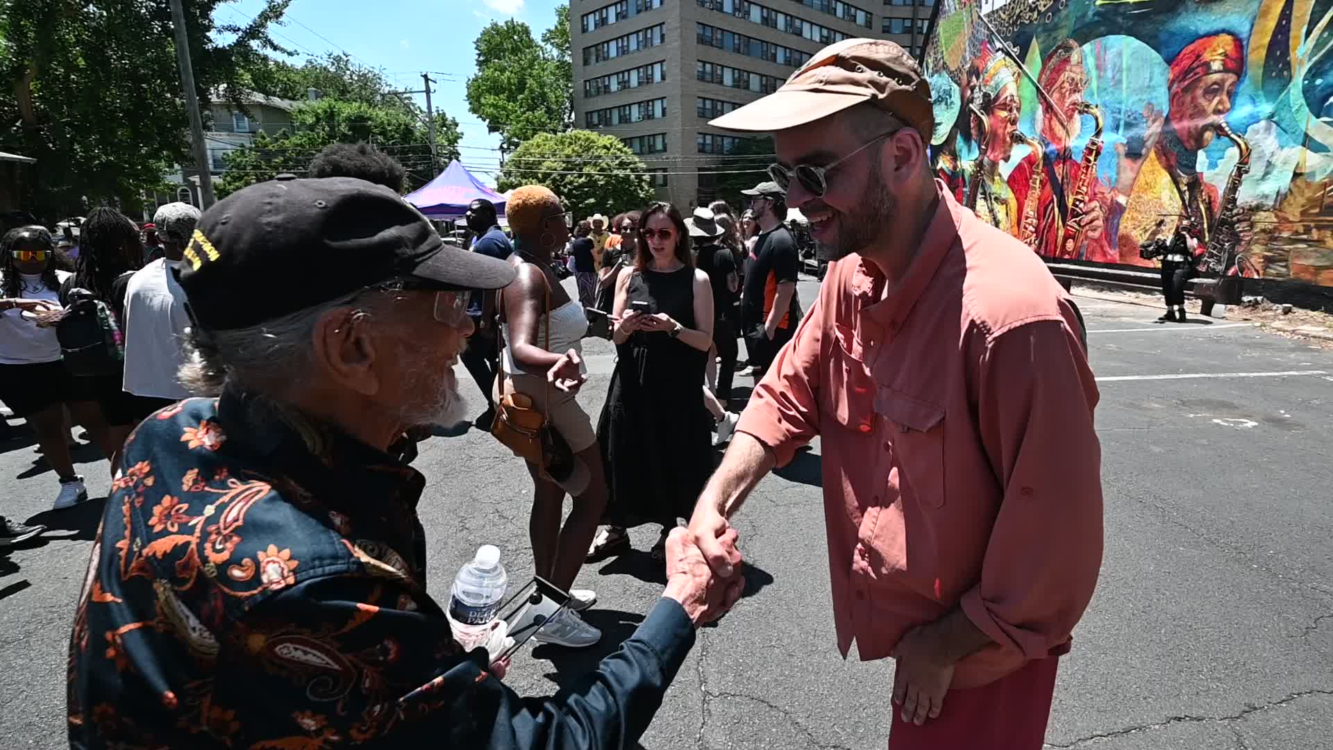 Sun Ra Arkestra performs at mural dedication in Philadelphia, PA