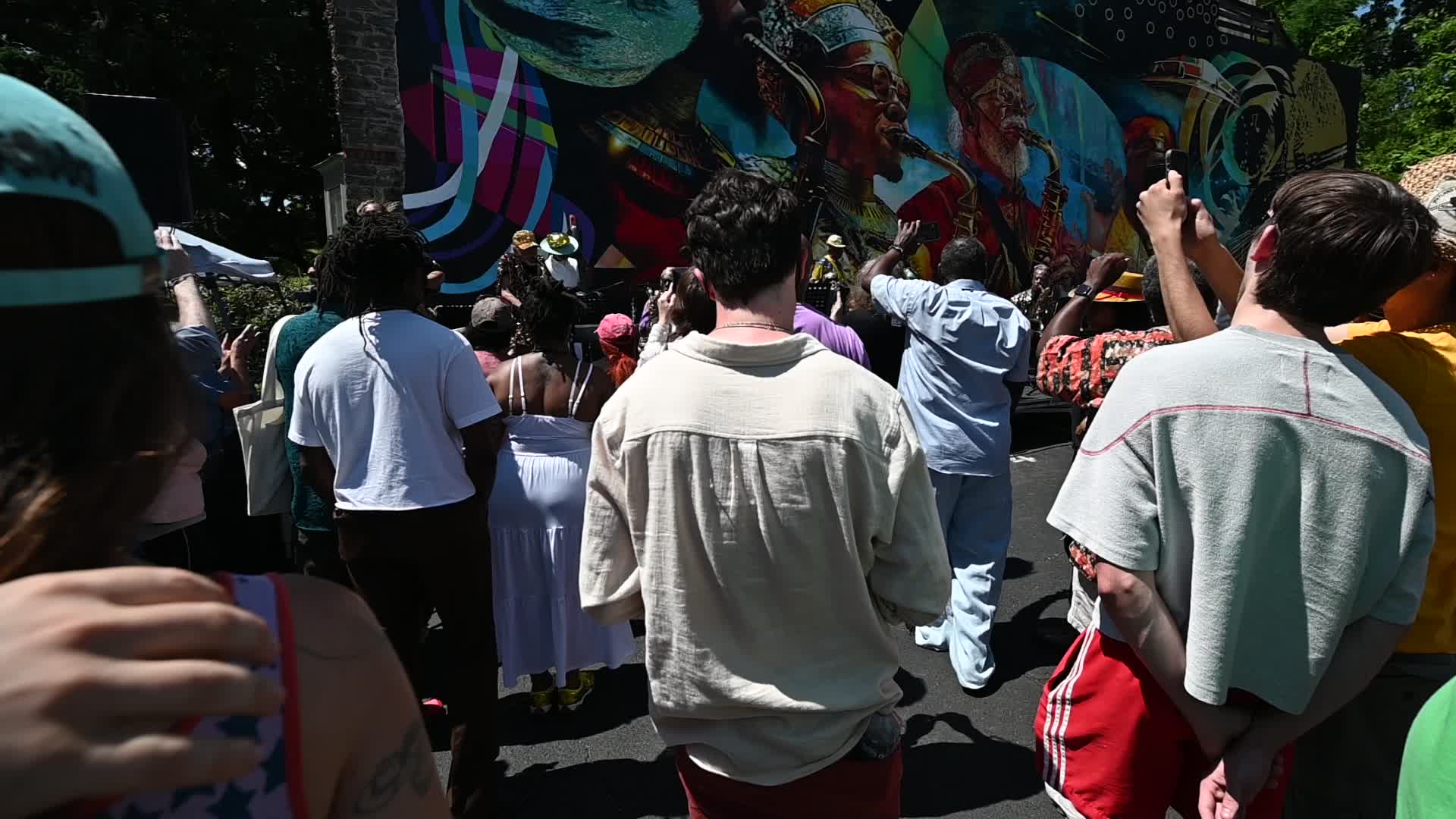 Sun Ra Arkestra performs at mural dedication in Philadelphia, PA