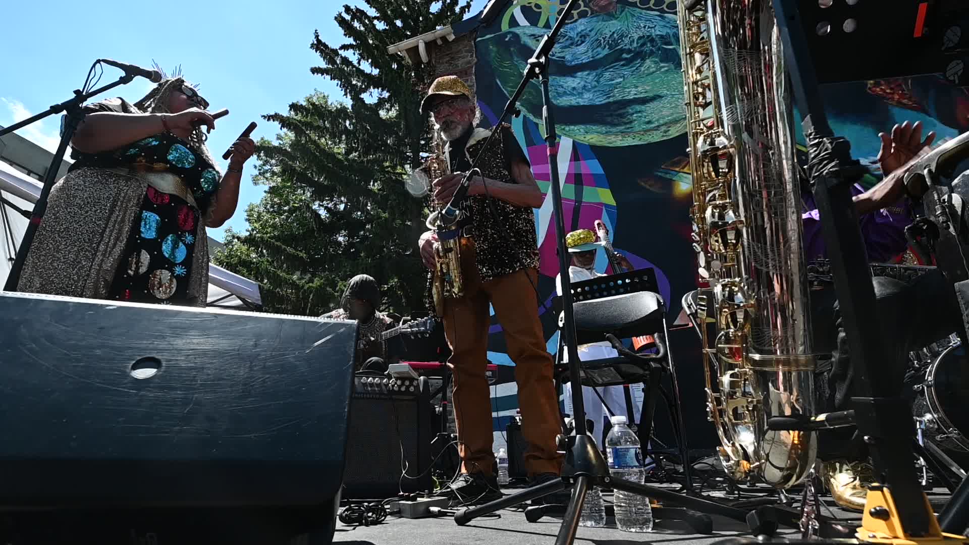 Sun Ra Arkestra performs at mural dedication in Philadelphia, PA