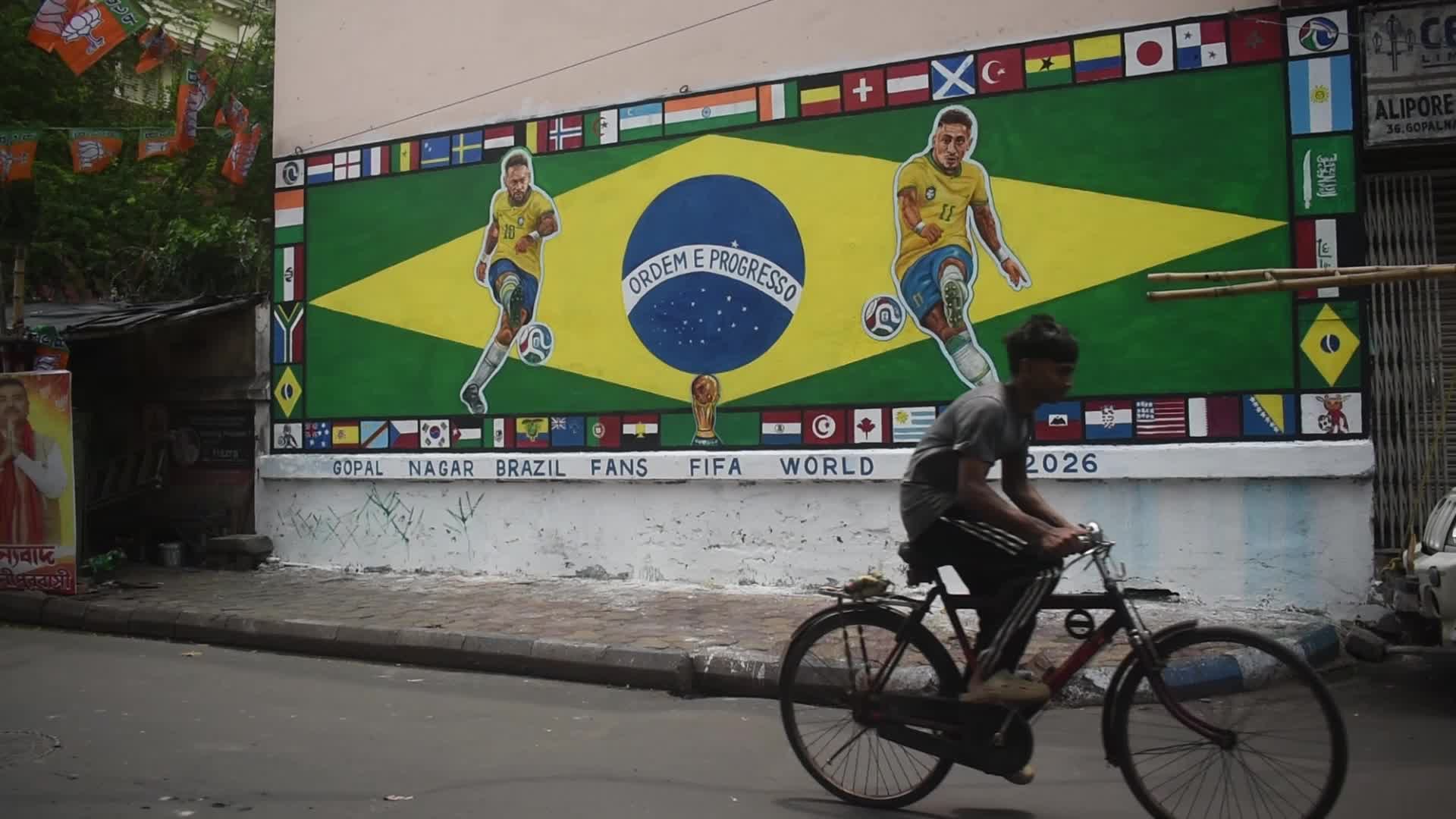 Streets of Kolkata during the FIFA world cup