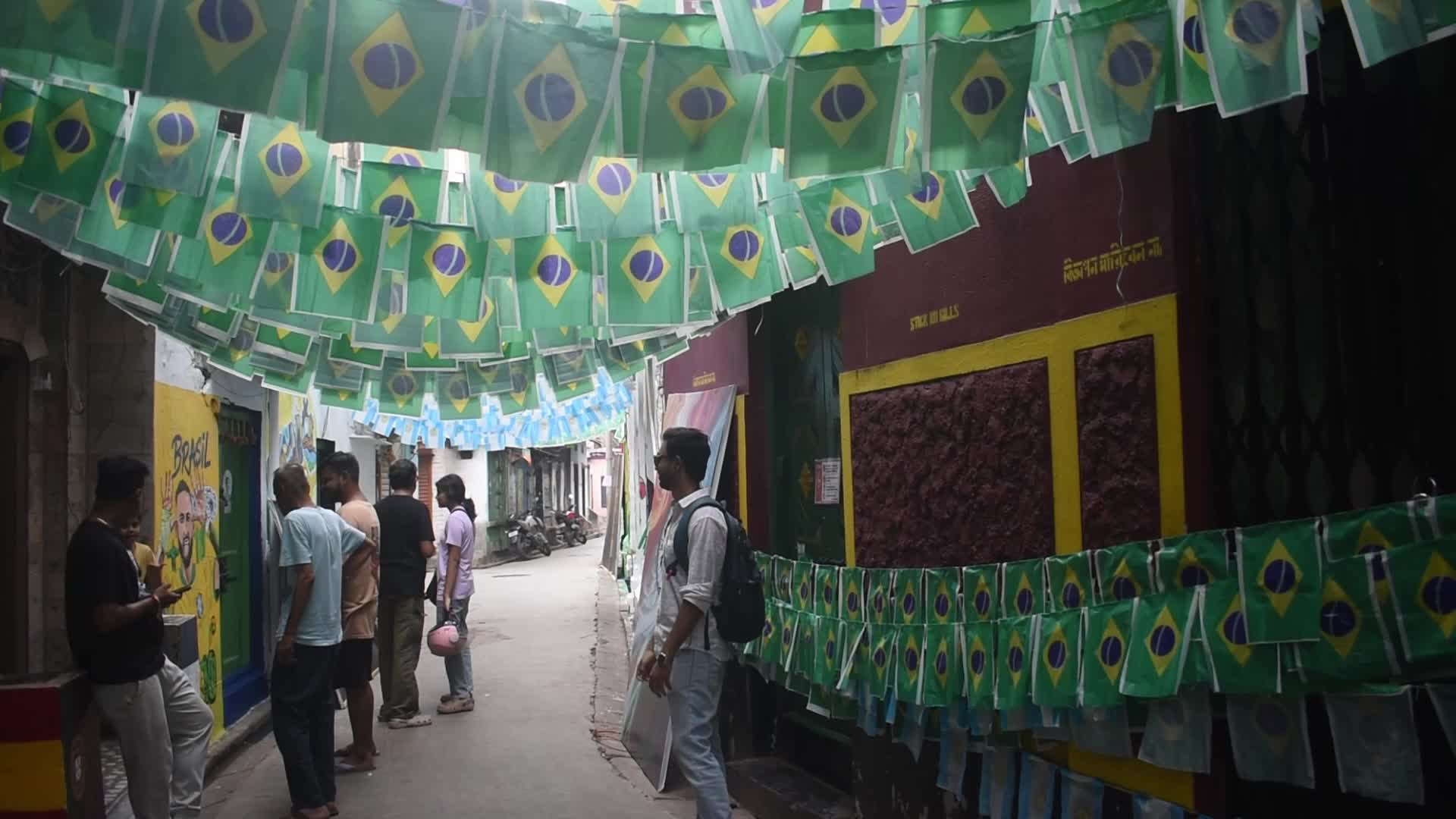 Streets of Kolkata during the FIFA world cup
