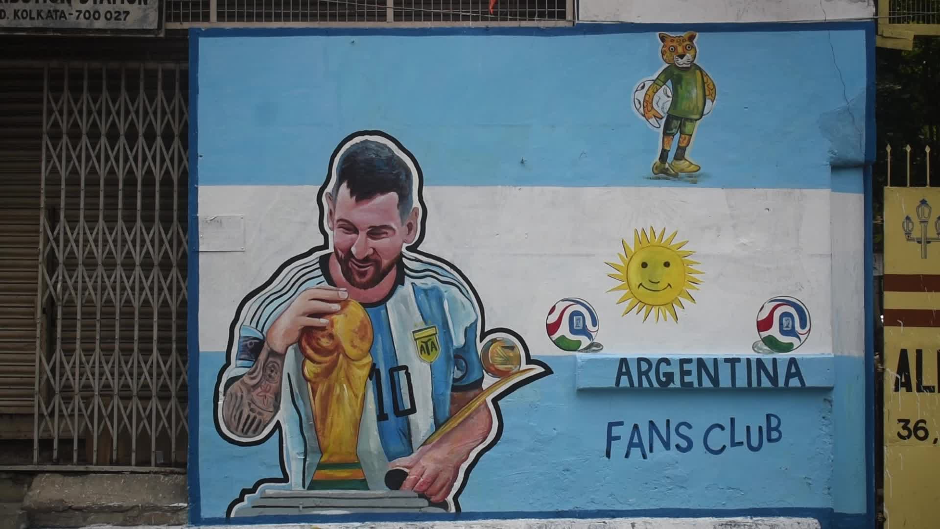 Streets of Kolkata during the FIFA world cup