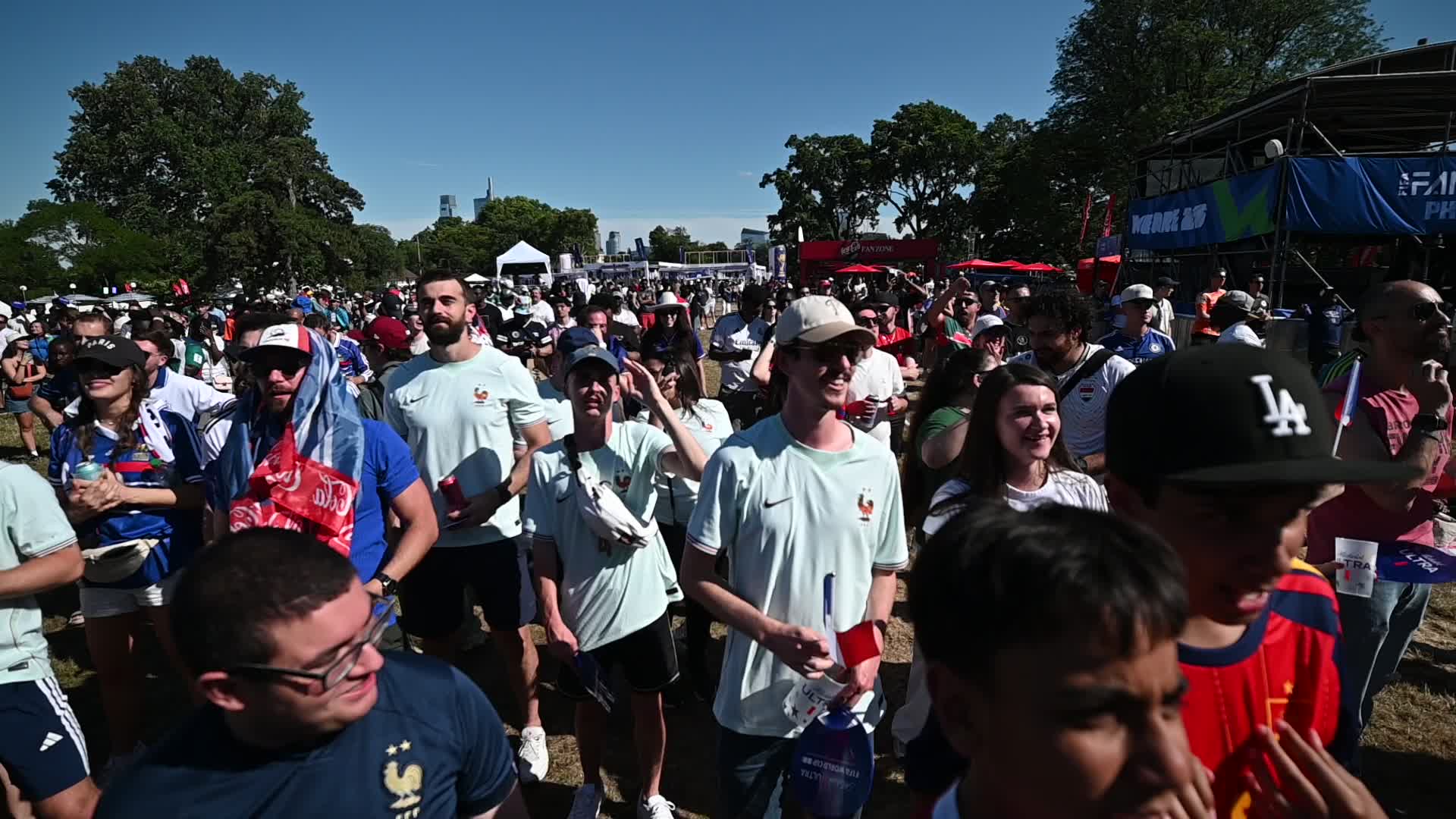 Soccer Fans attend FIFA Fan Festival in Philadelphia, PA