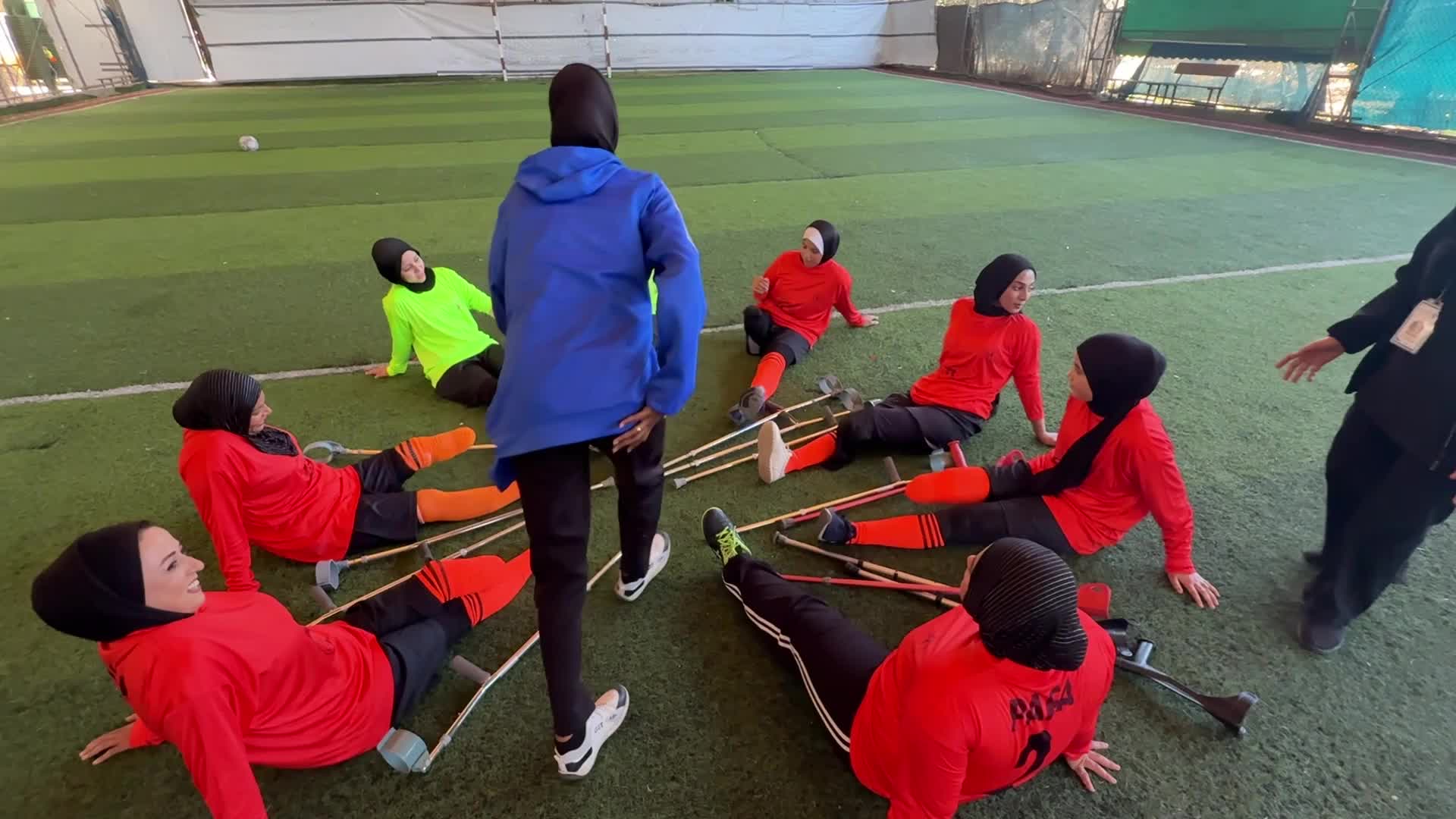 Palestinian Girls With War-Related Amputations Attend Football Training In Central Gaza