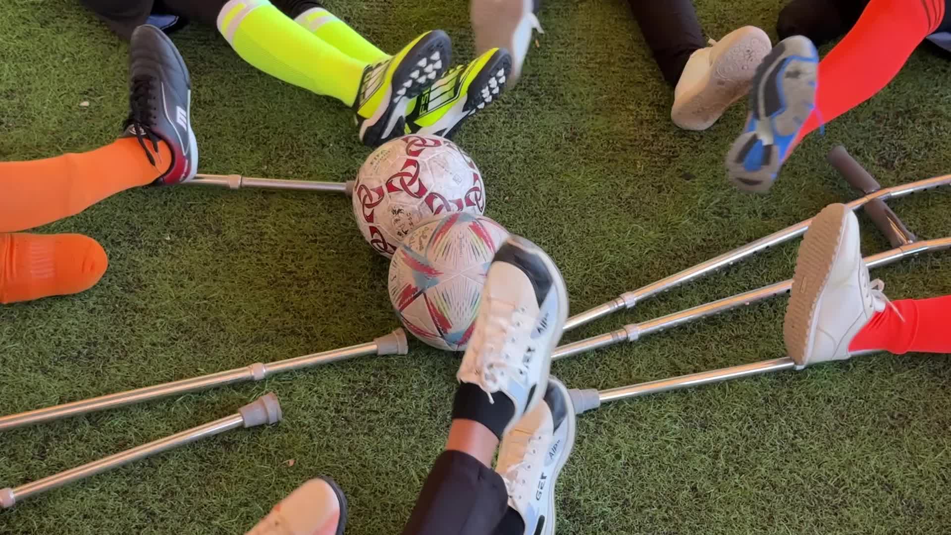 Palestinian Girls With War-Related Amputations Attend Football Training In Central Gaza
