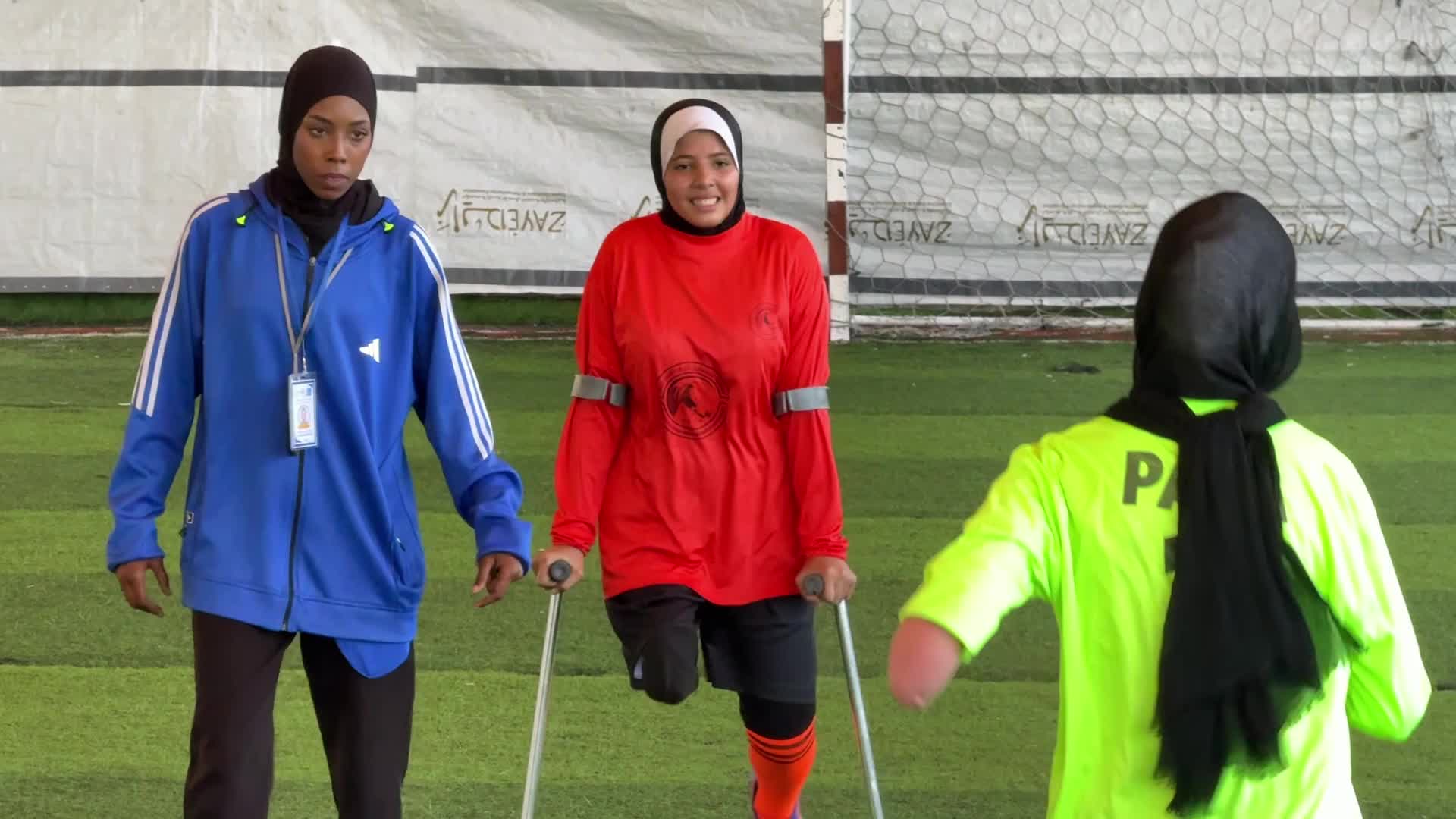 Palestinian Girls With War-Related Amputations Attend Football Training In Central Gaza