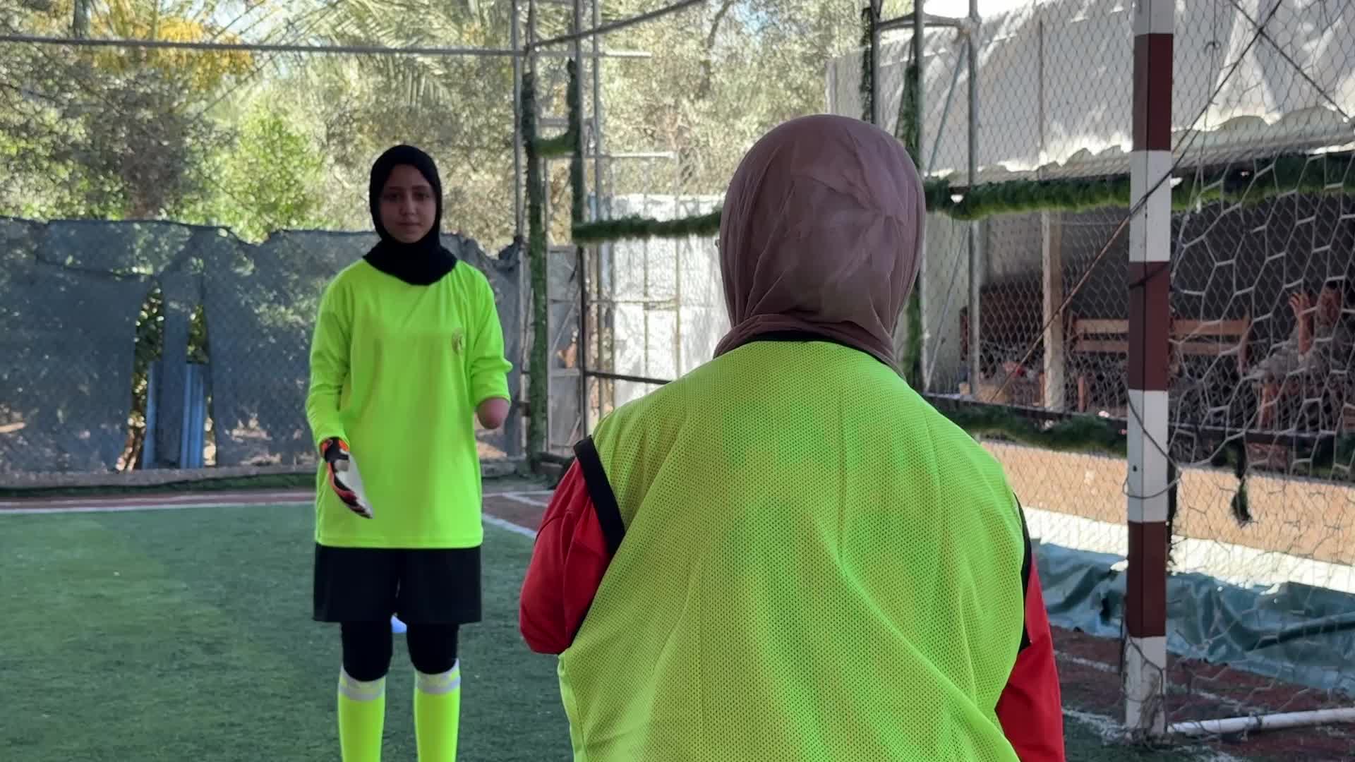 Palestinian Girls With War-Related Amputations Attend Football Training In Central Gaza