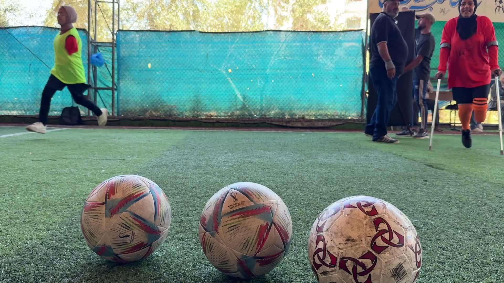 Palestinian Girls With War-Related Amputations Attend Football Training In Central Gaza