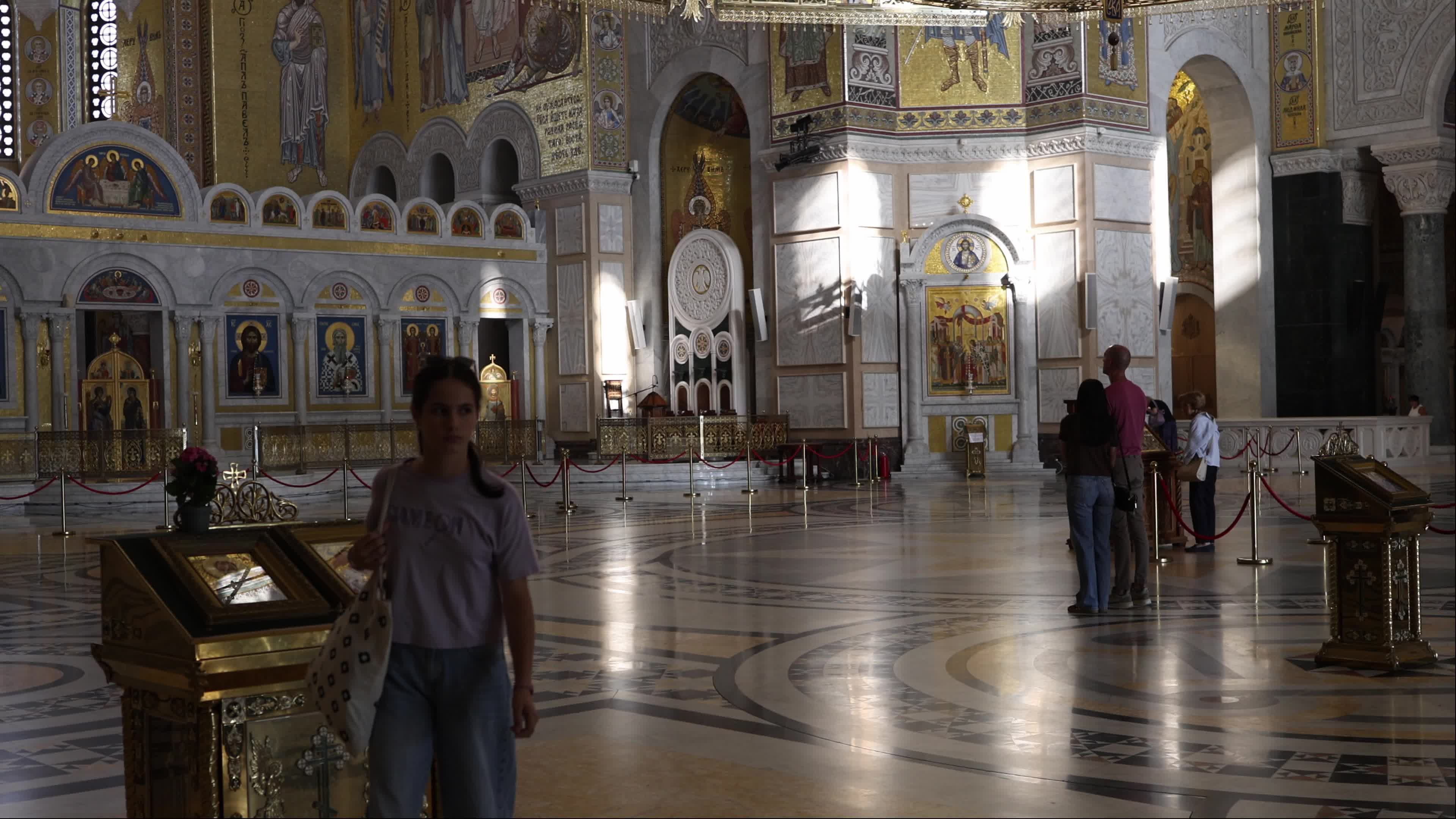 Inside Church of Saint Sava