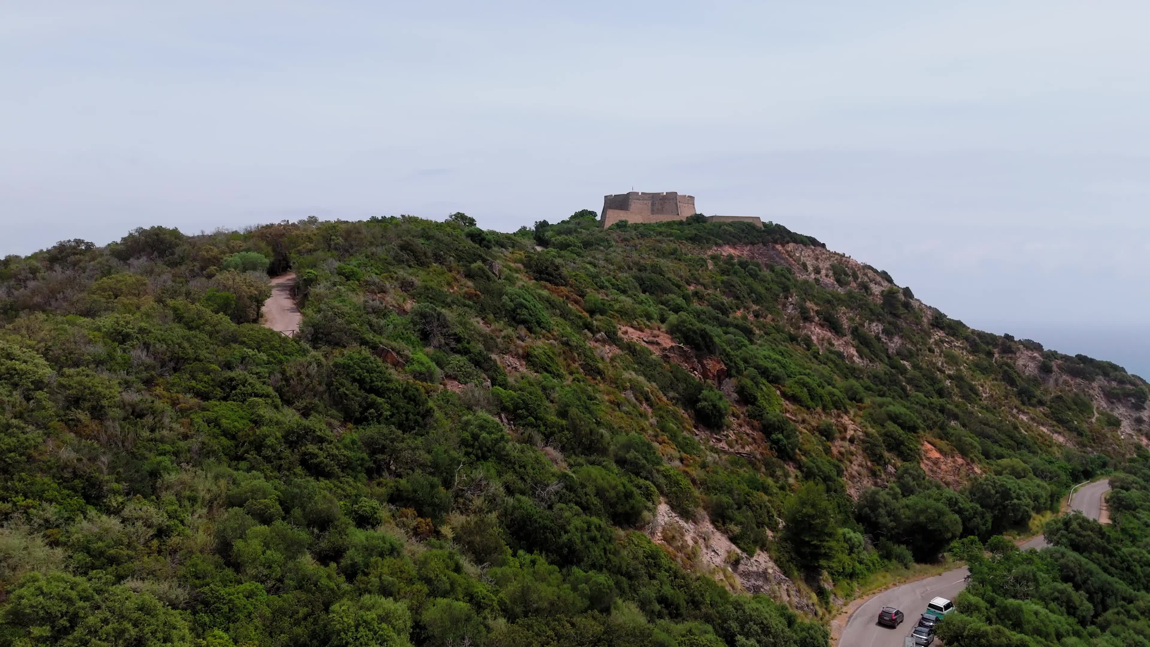 Aerial Views of Forte Filippo Fortress, Monte Argentario