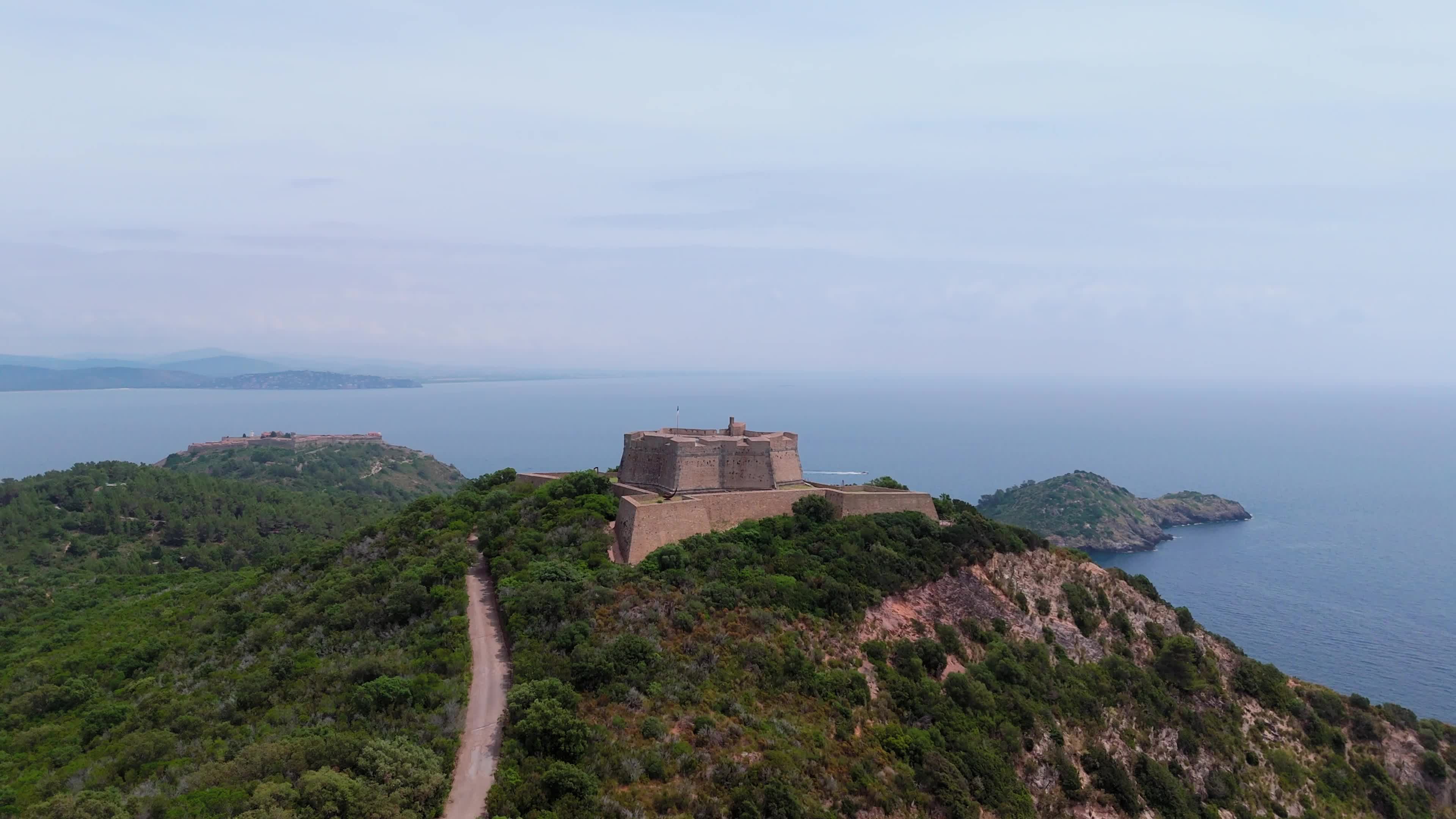 Aerial Views of Forte Filippo Fortress, Monte Argentario