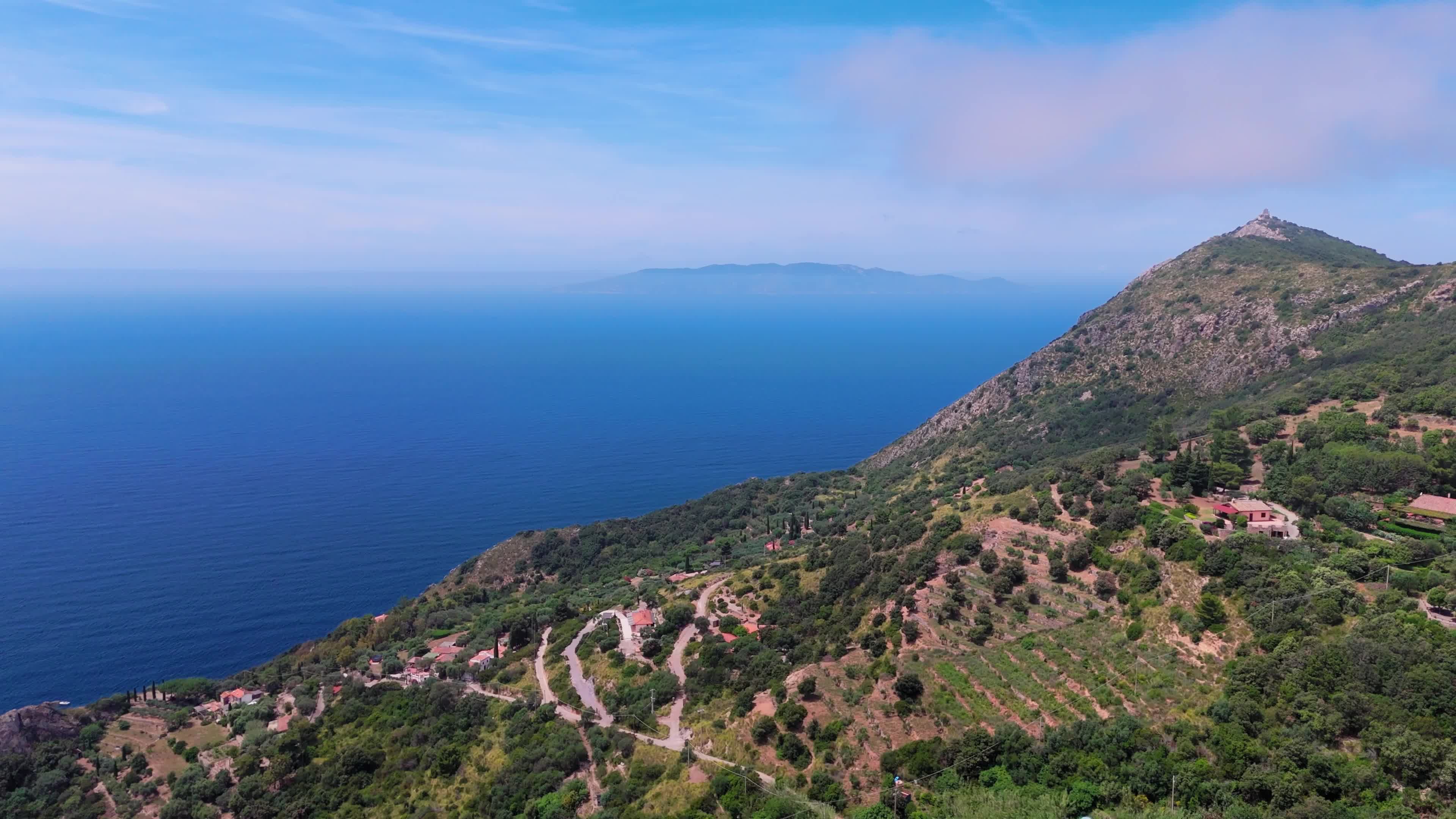 Aerial Views of Monte Argentario Western Coastline
