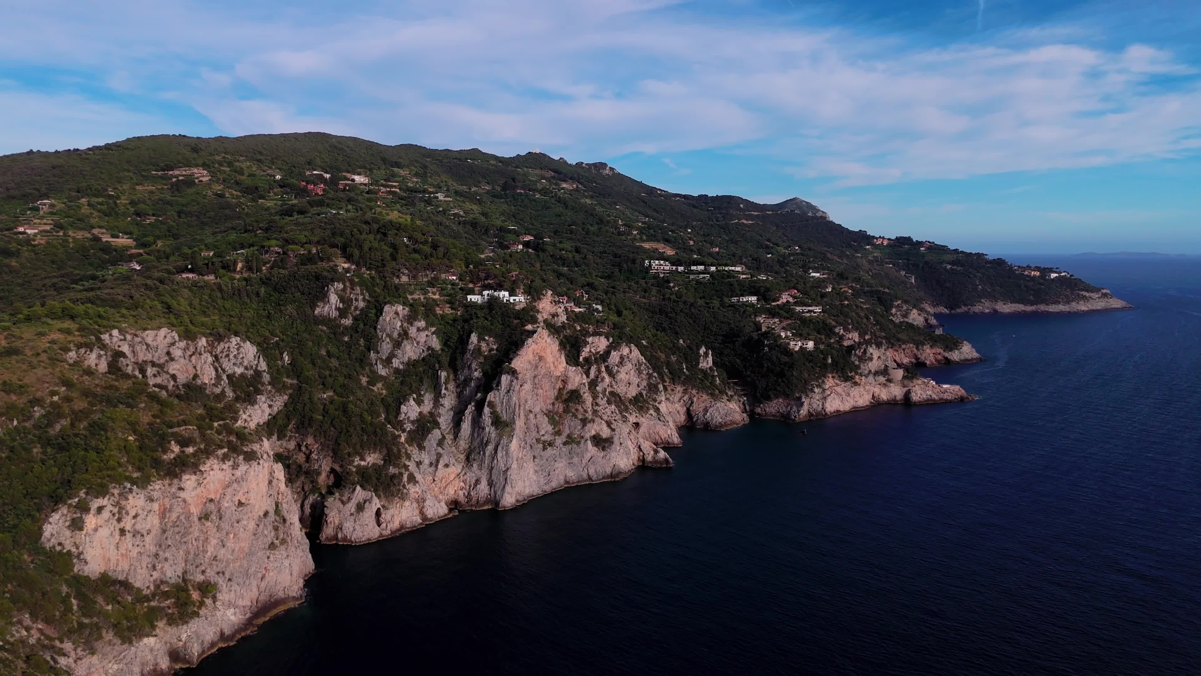 Aerial Views of Monte Argentario Coastline