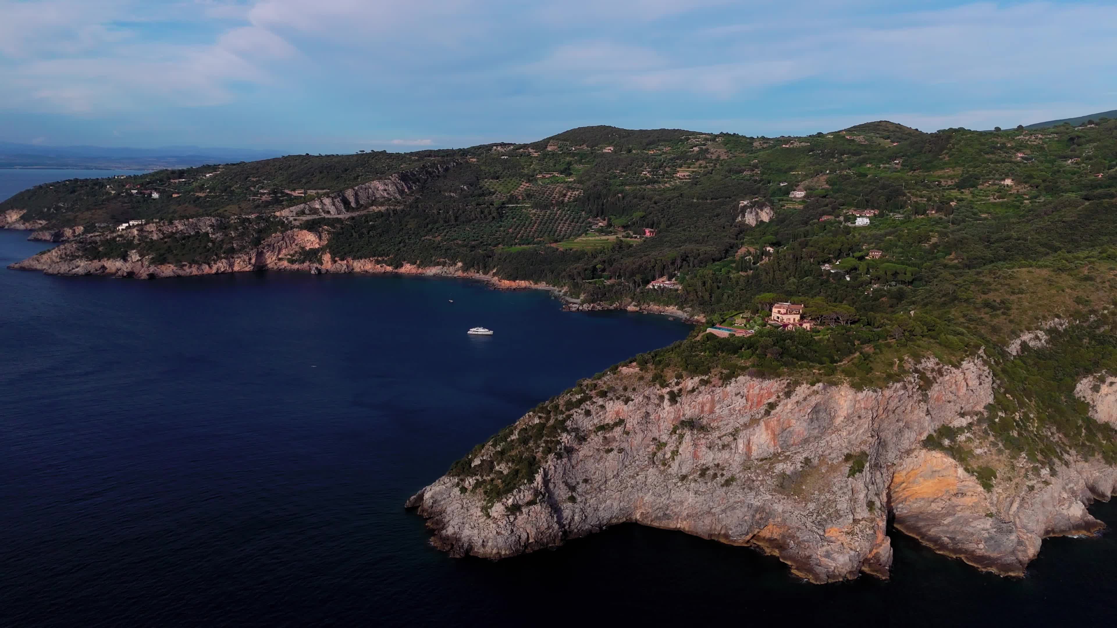 Aerial Views of Monte Argentario Coastline