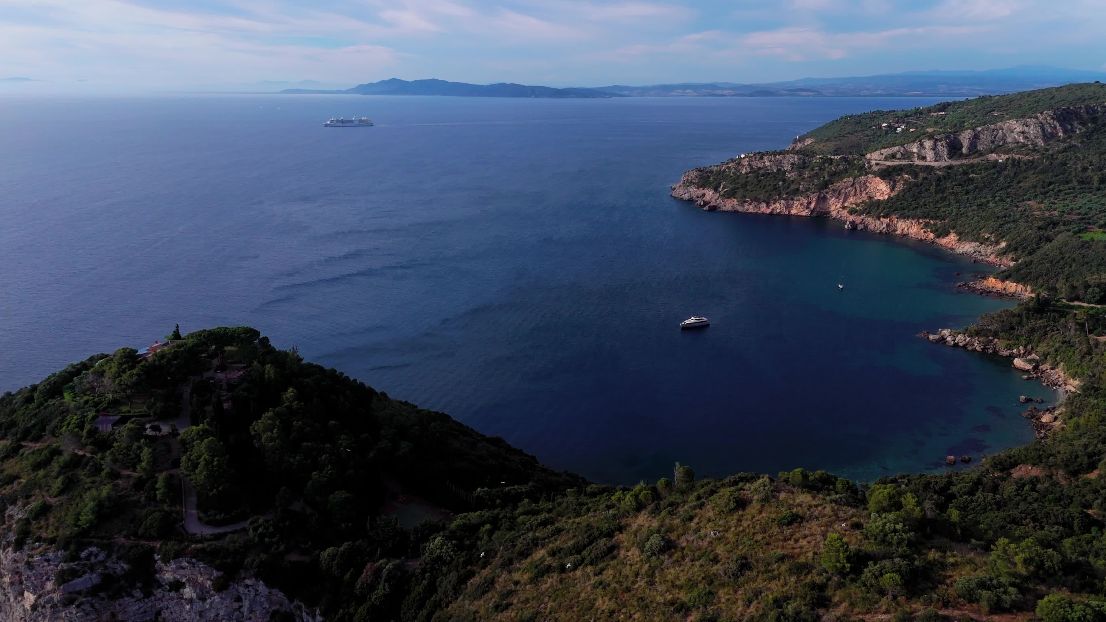 Aerial Views of Monte Argentario Coastline