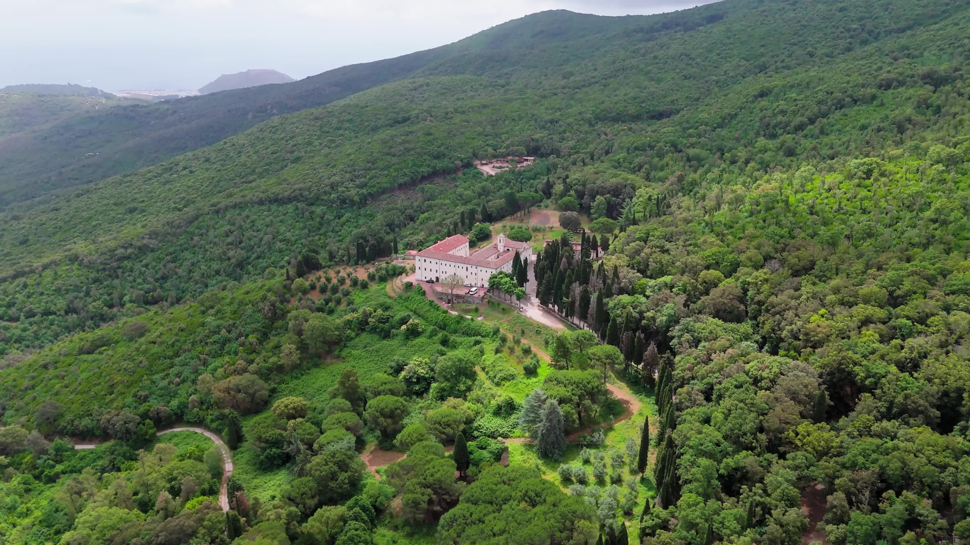 Aerial Views of Porto Santo Stefano and Laguna di Orbetello, Monte Argentario