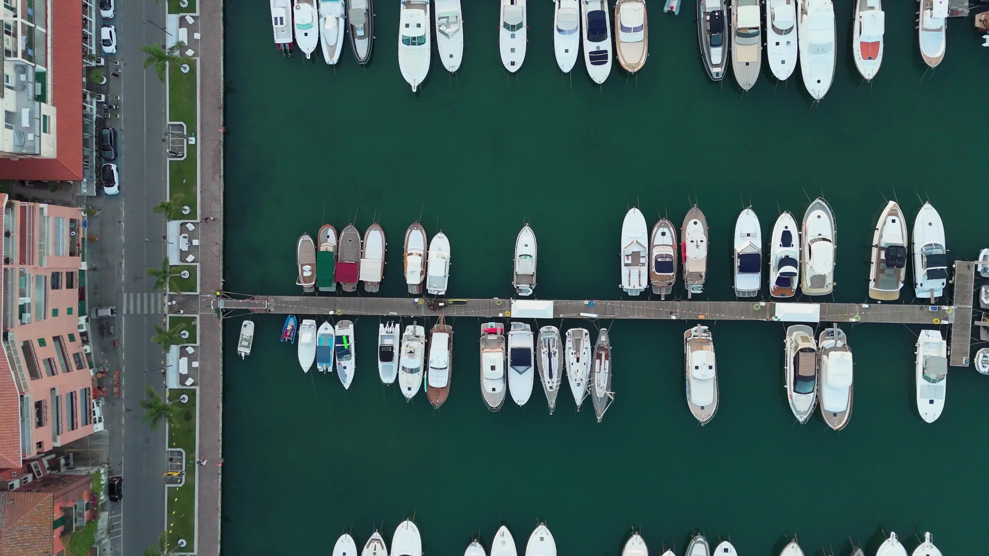 Aerial Views of Porto Santo Stefano Harbor, Monte Argentario