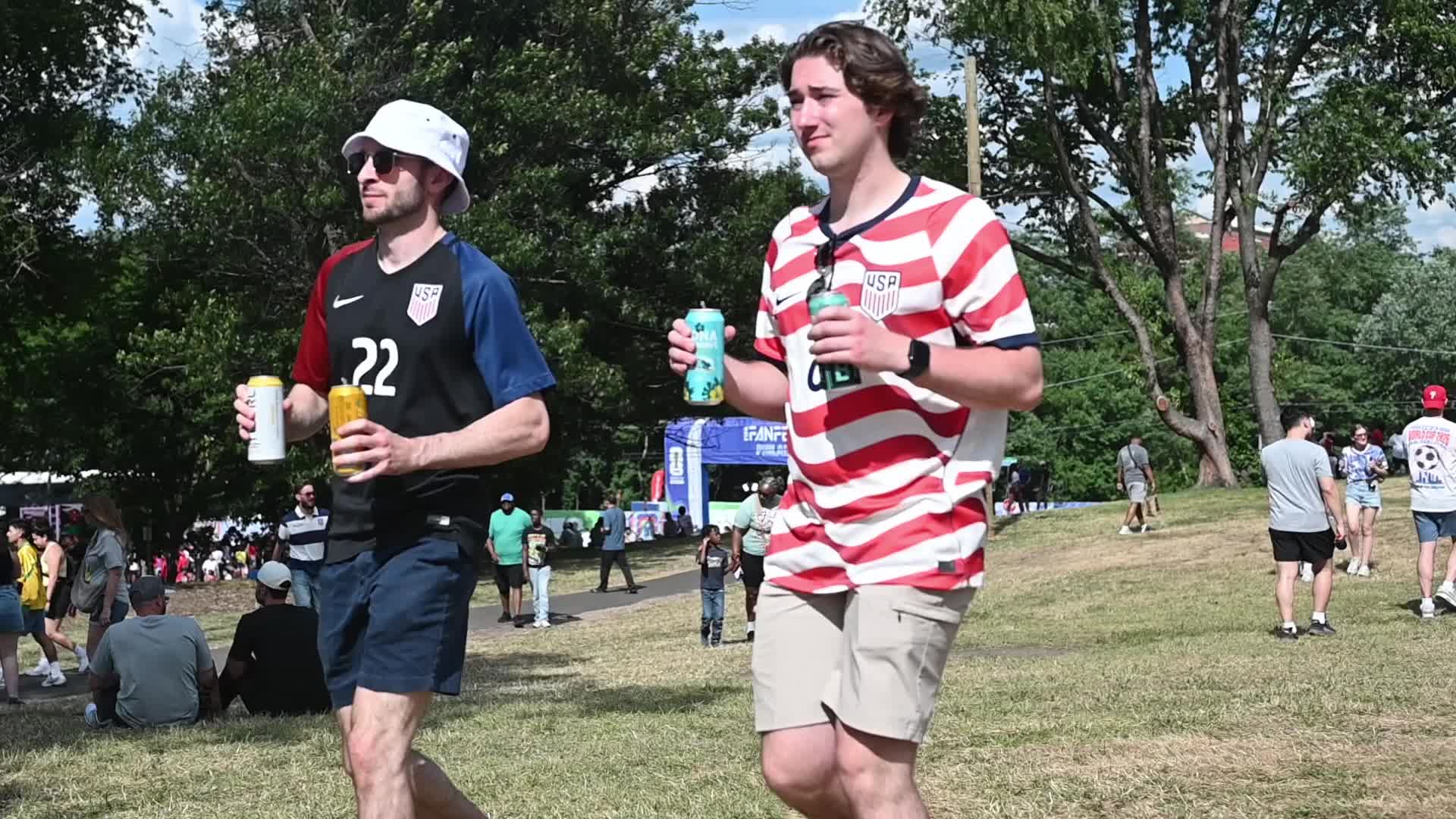 USMNT Supporters Gather at Philadelphia FIFA Fan Festival for World Cup Match Against Australia