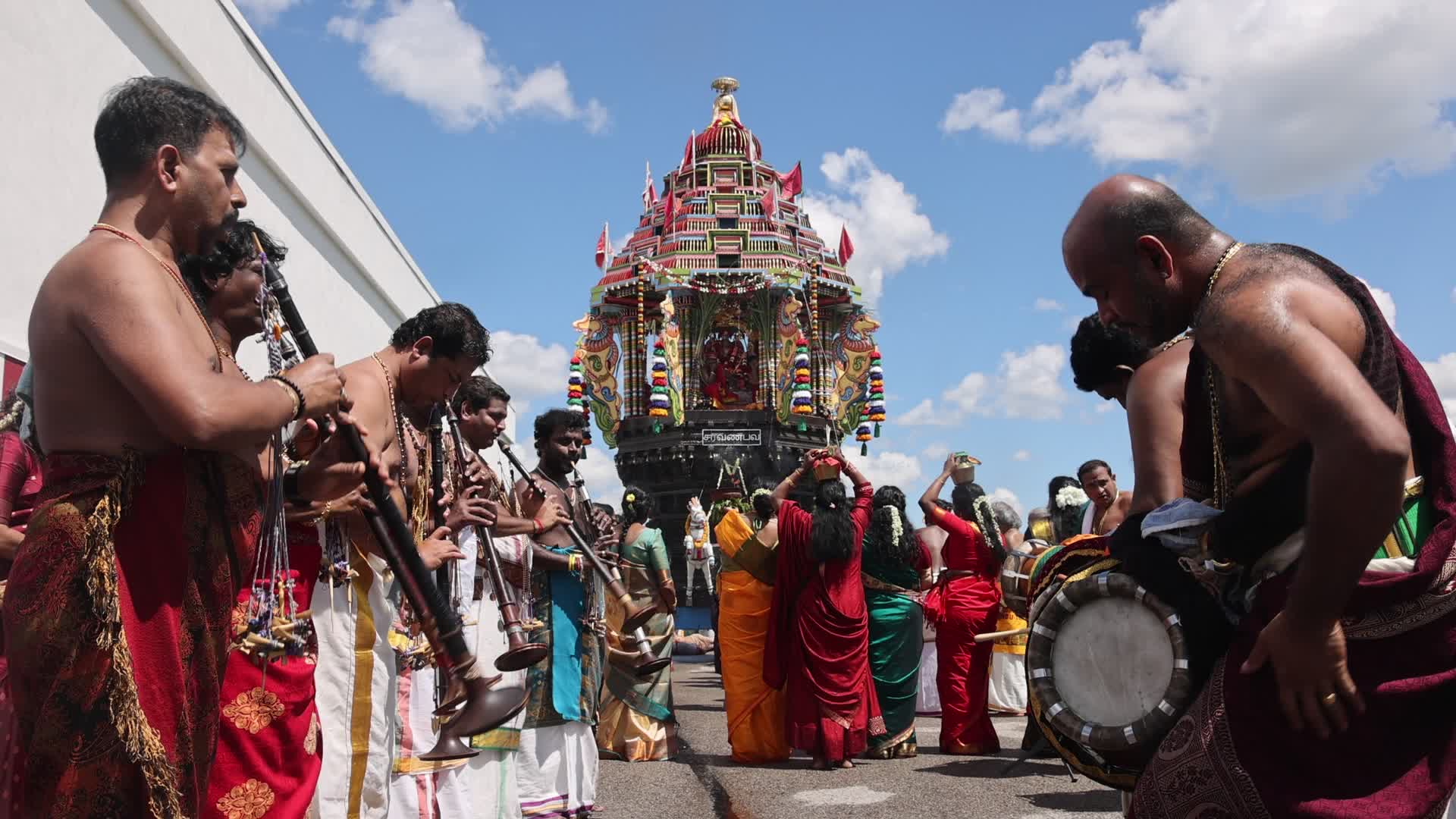 Tamil Hindus celebrate the Murugan Ther Thiruvizha Festival
