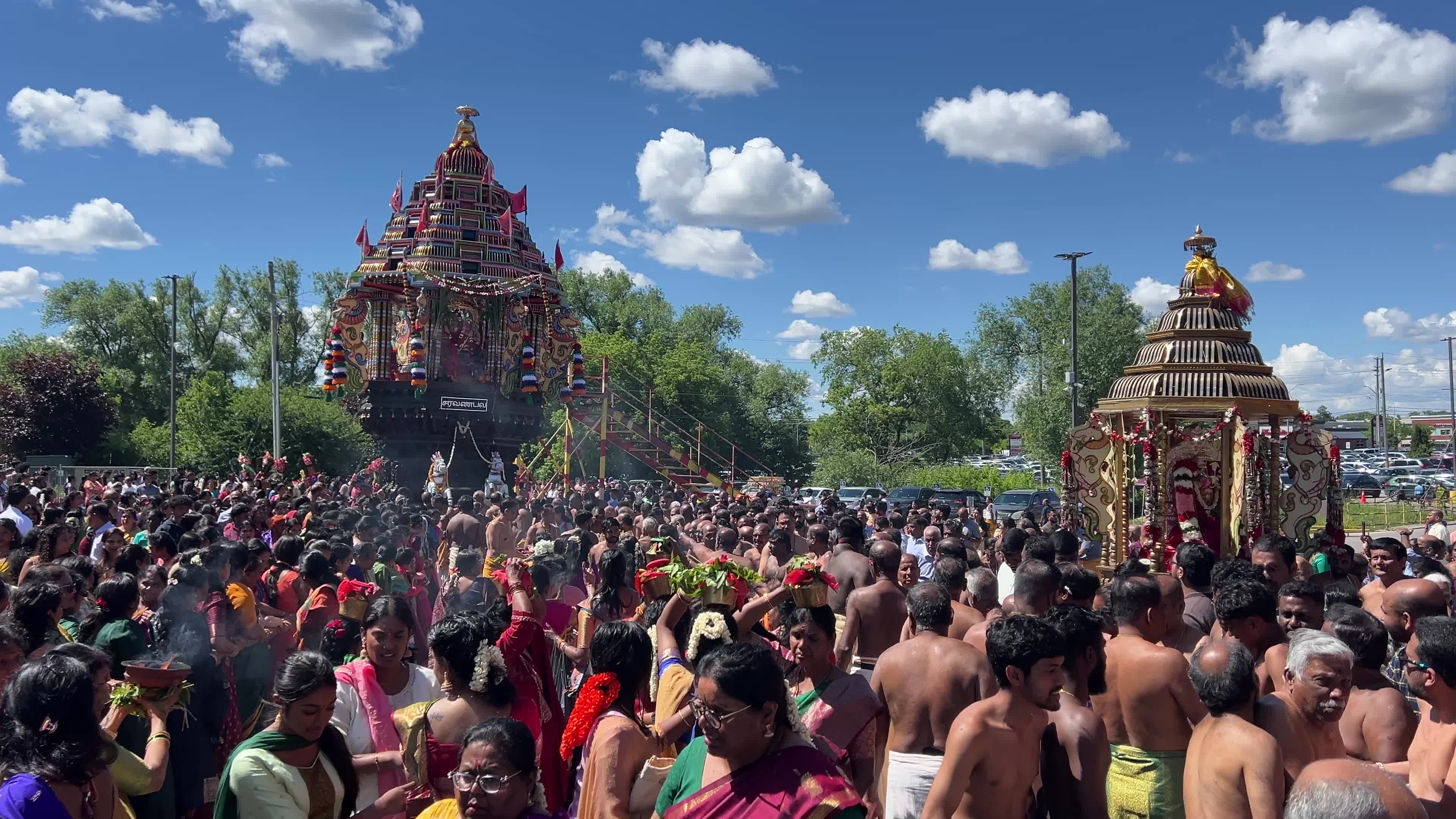 Tamil Hindus celebrate the Murugan Ther Thiruvizha Festival