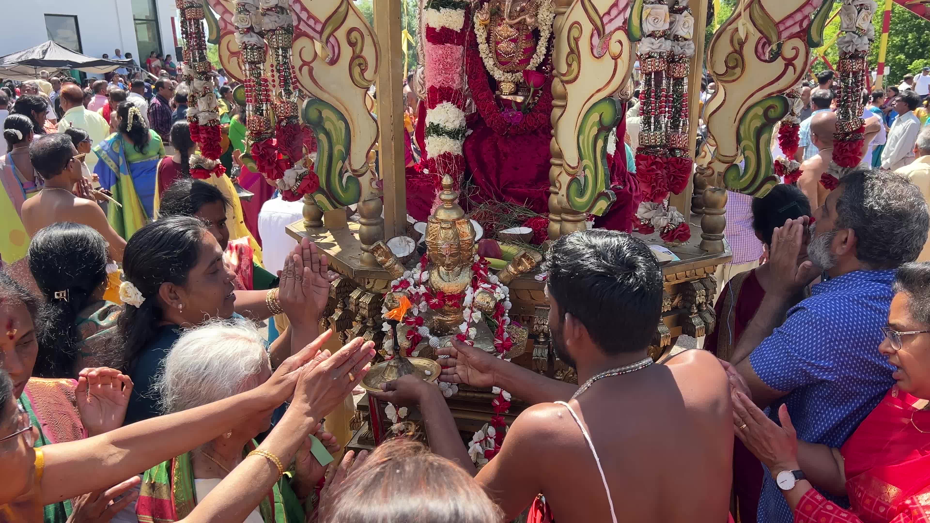 Tamil Hindus celebrate the Murugan Ther Thiruvizha Festival