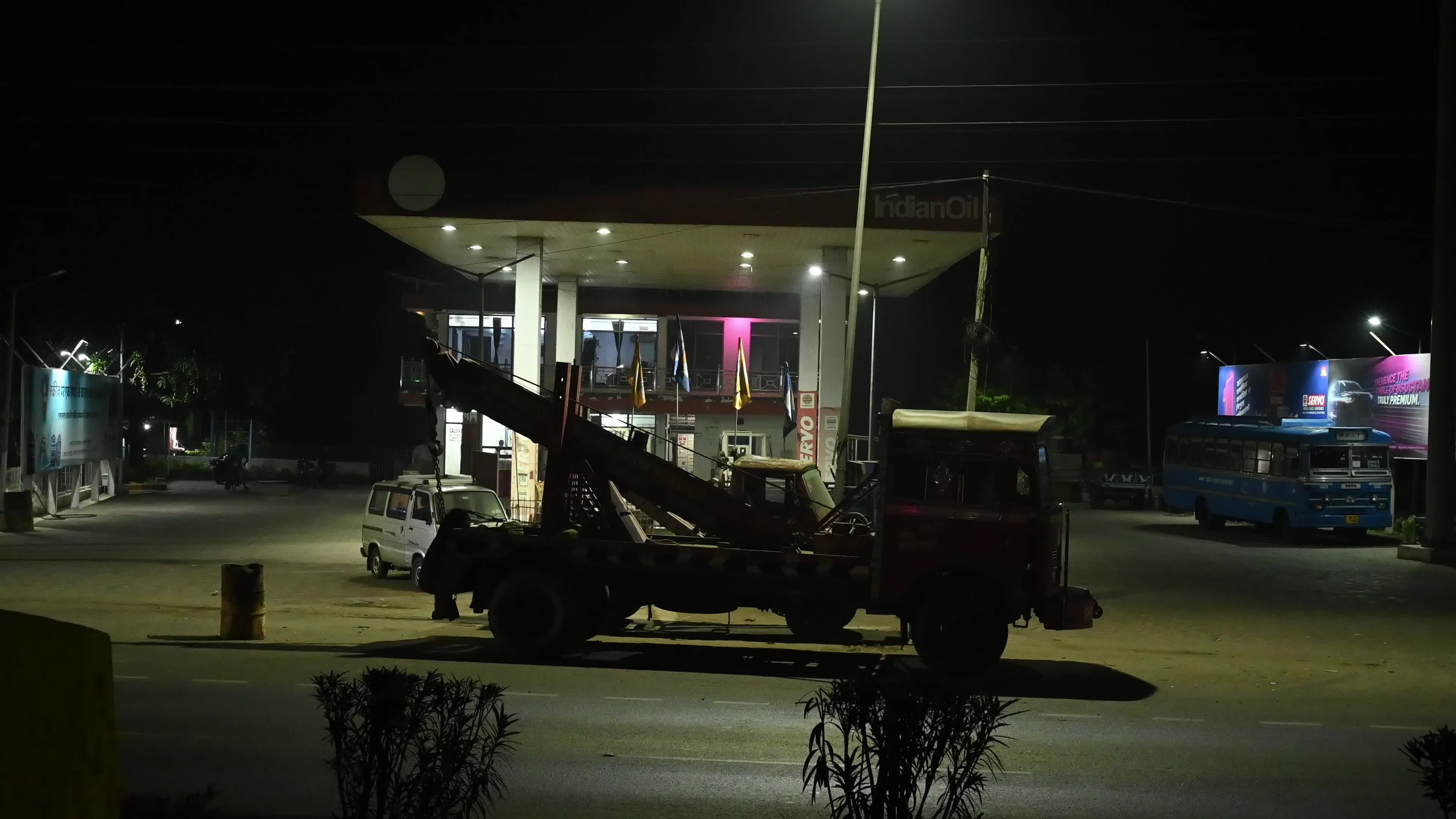 The Indian National Highway at Midnight