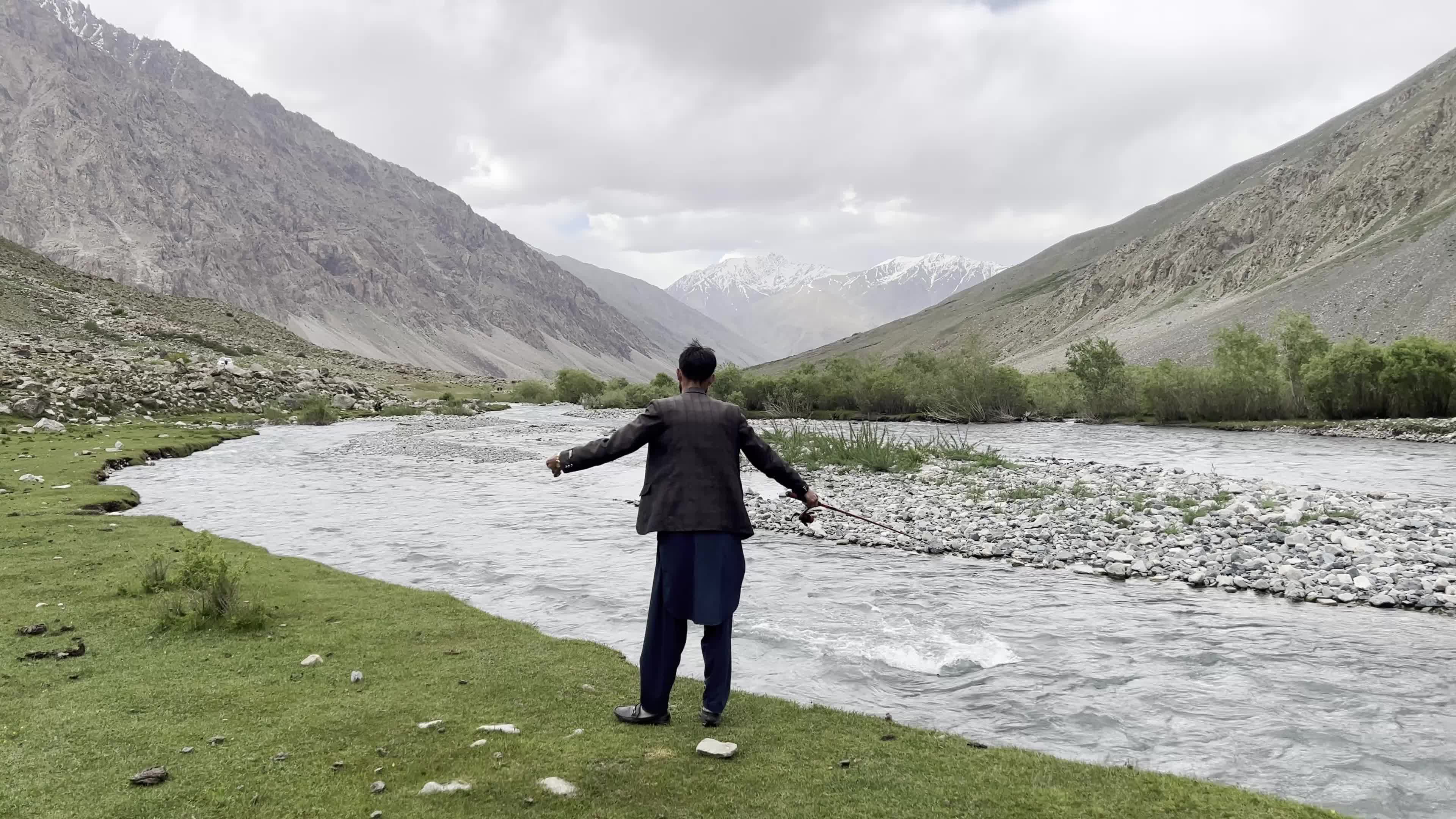 Residents Catch Trout Fish in River in Gilgit-Baltistan's Ghizer District