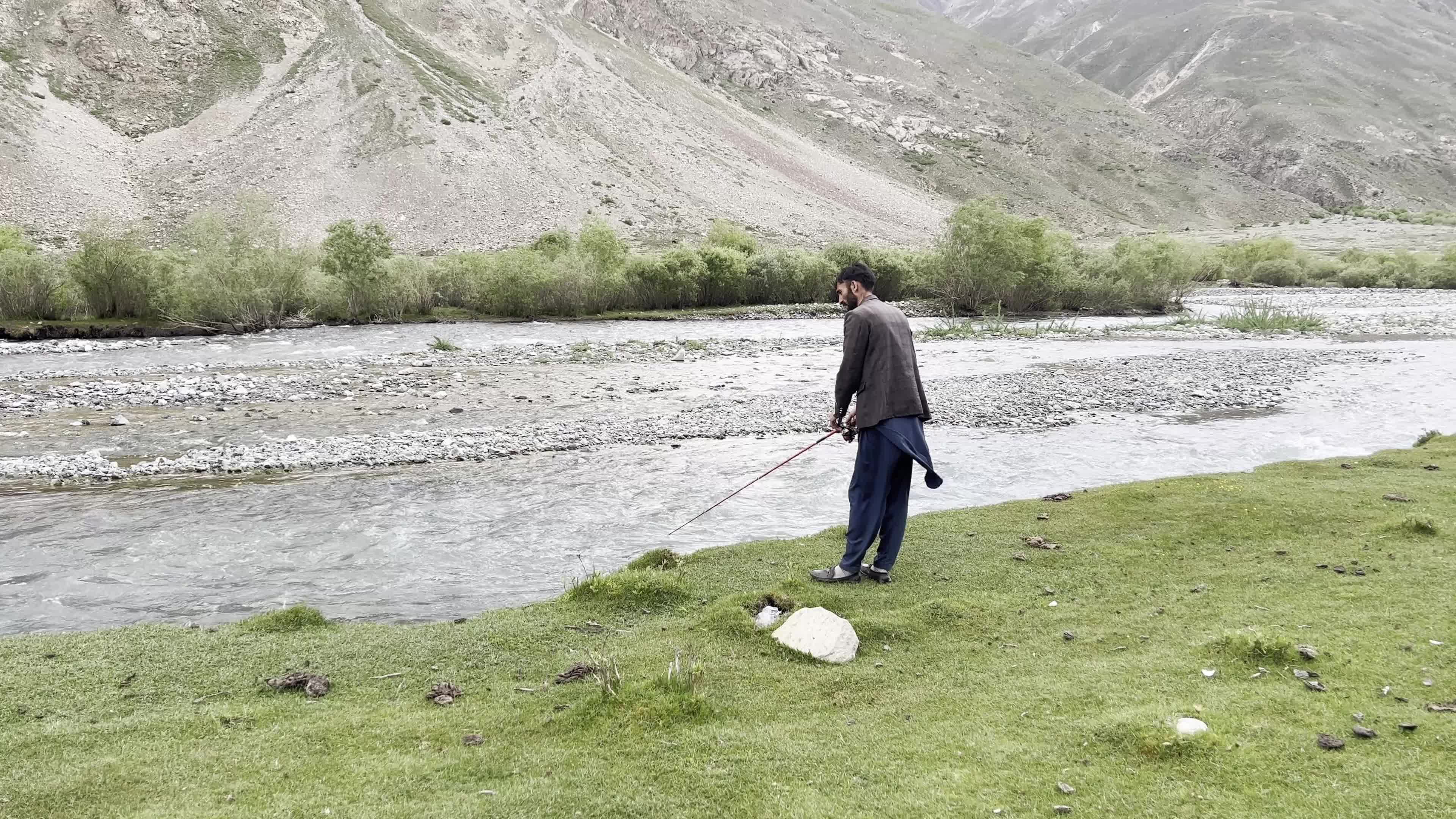 Residents Catch Trout Fish in River in Gilgit-Baltistan's Ghizer District