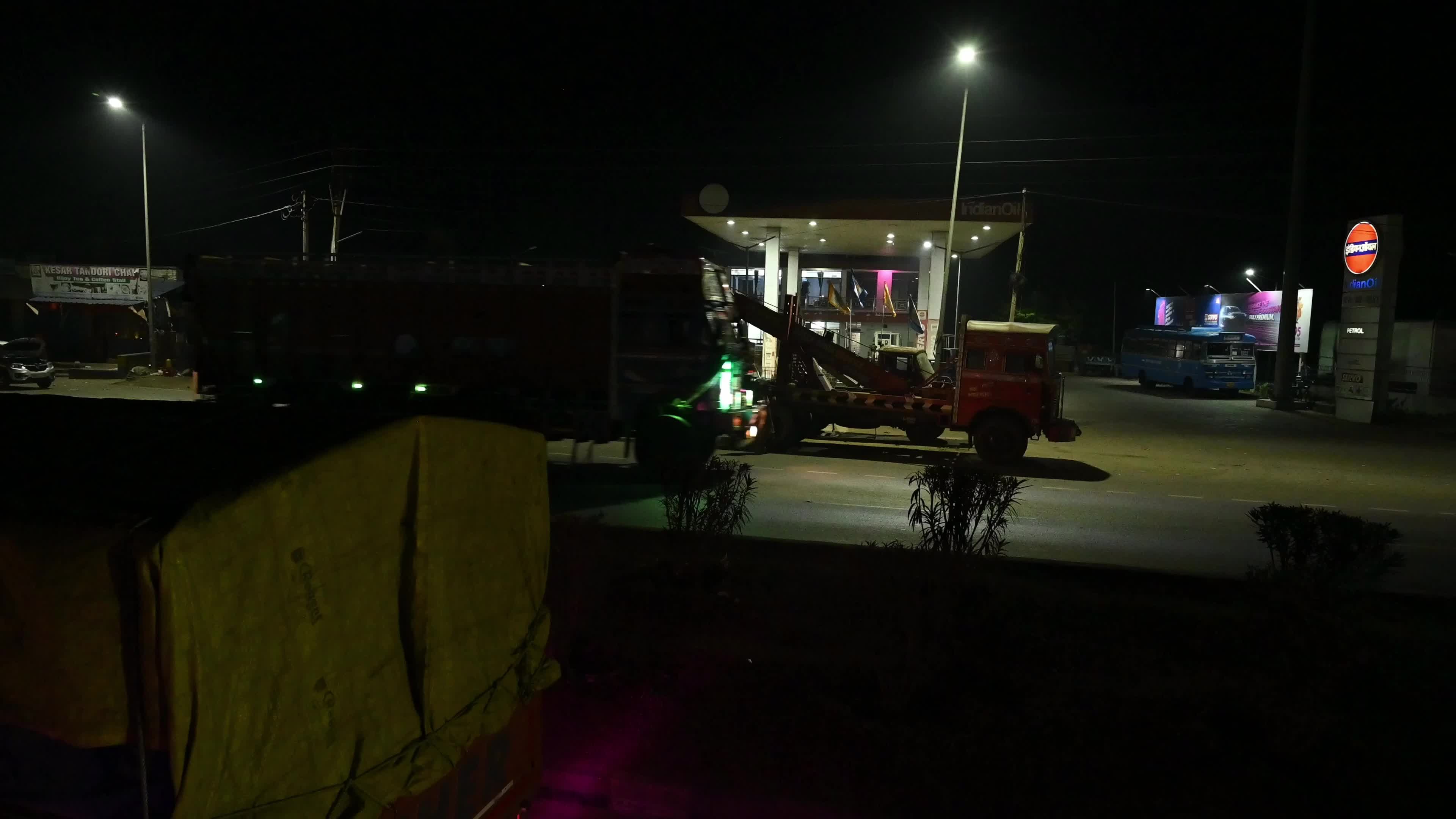 The Indian National Highway at Midnight