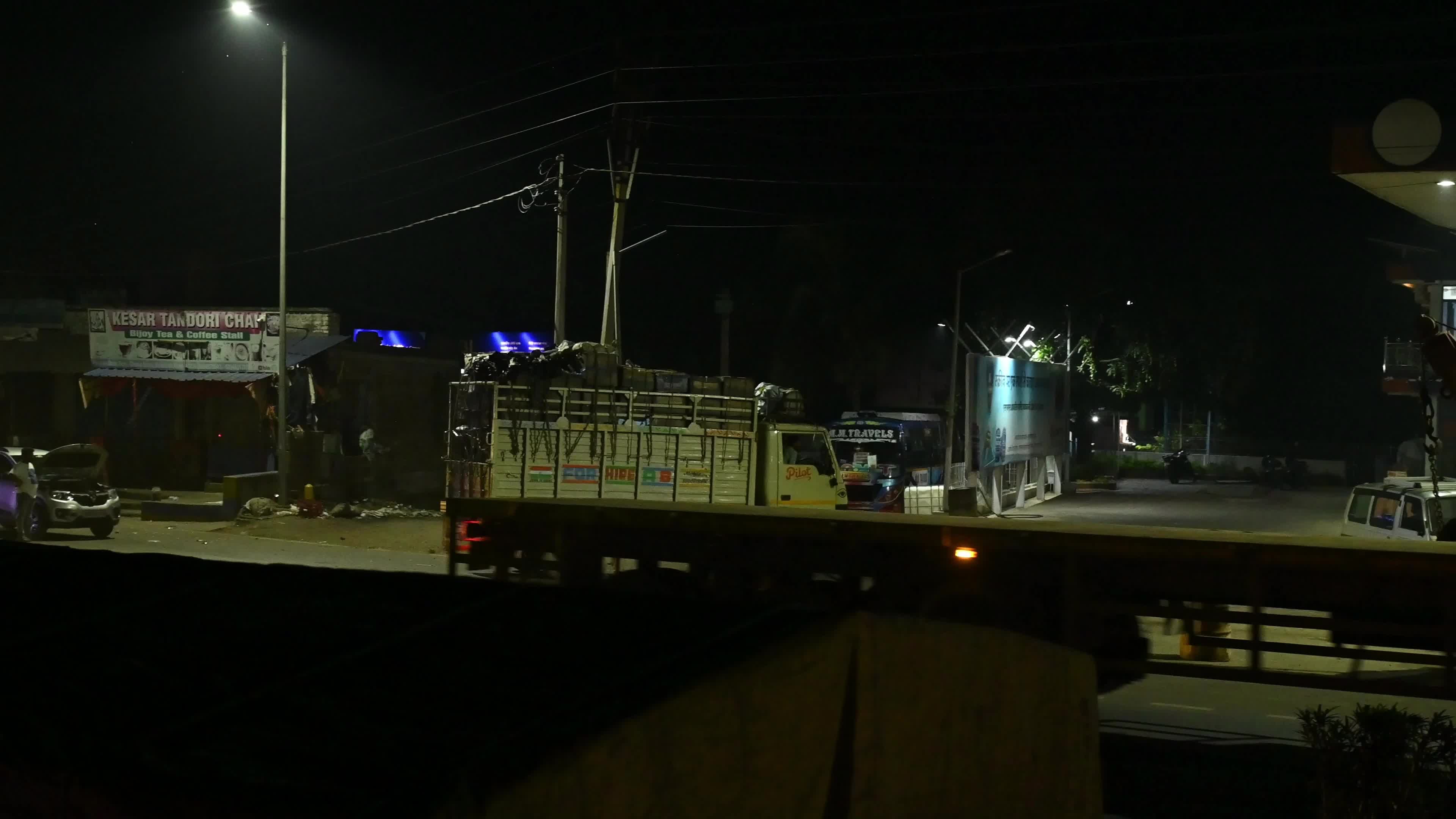 The Indian National Highway at Midnight