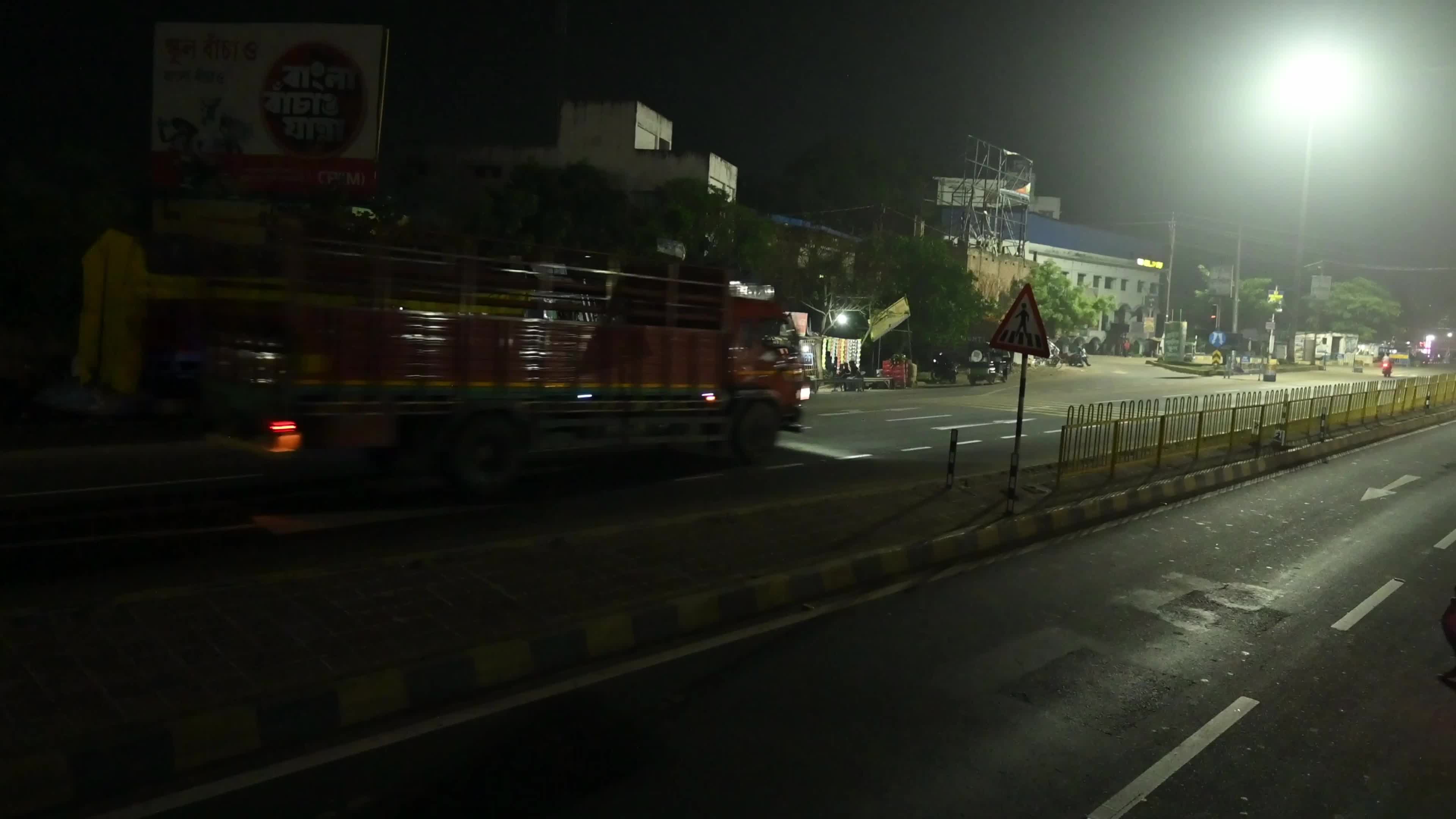 The Indian National Highway at Midnight