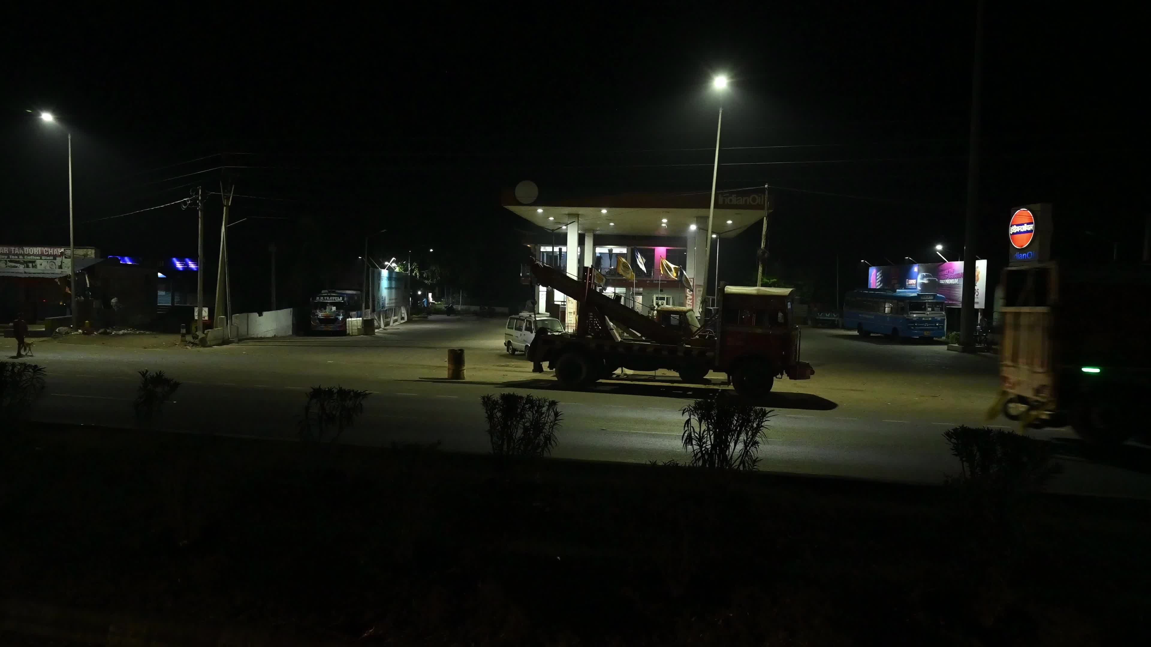 The Indian National Highway at Midnight
