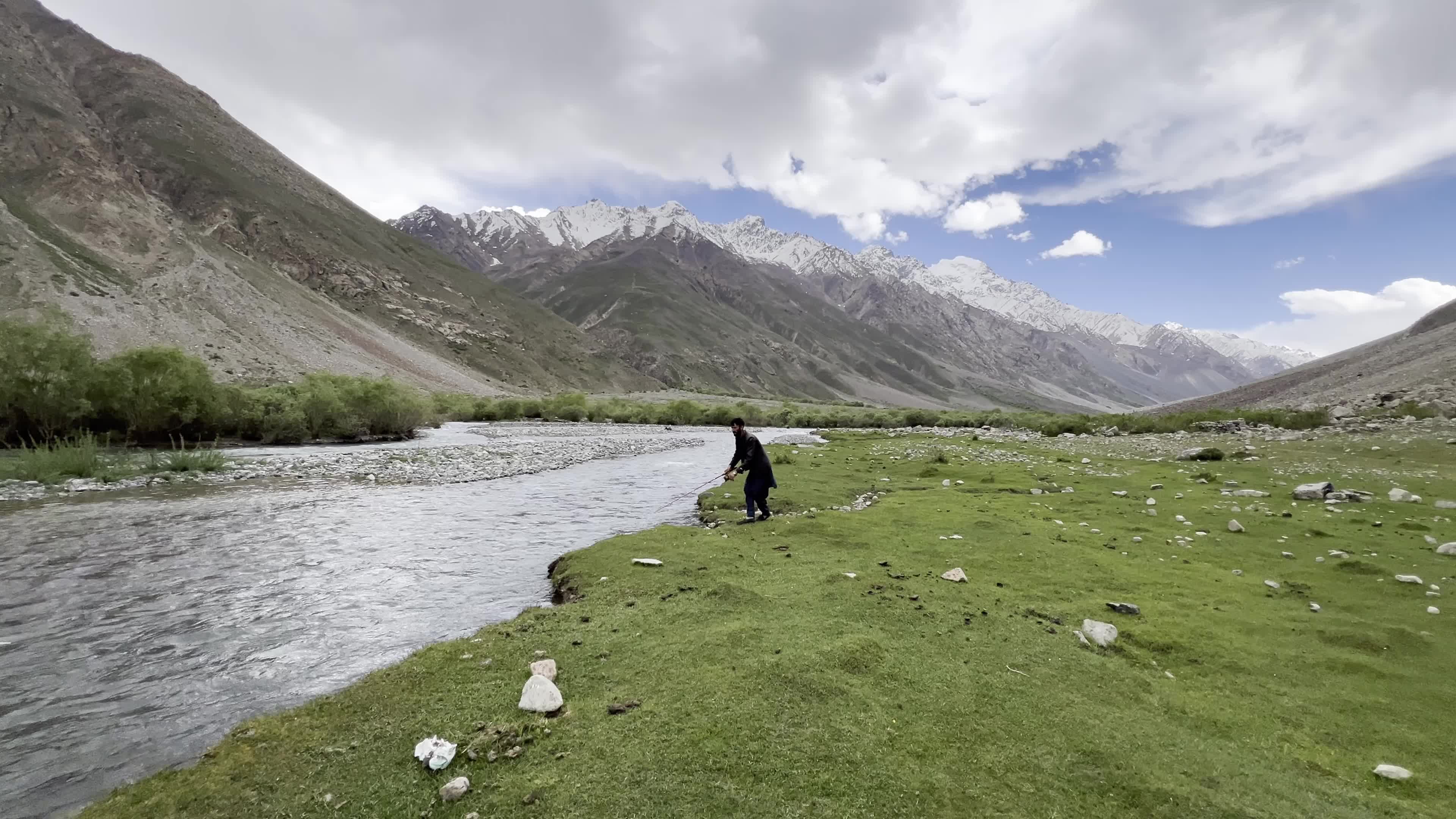 Residents Catch Trout Fish in River in Gilgit-Baltistan's Ghizer District
