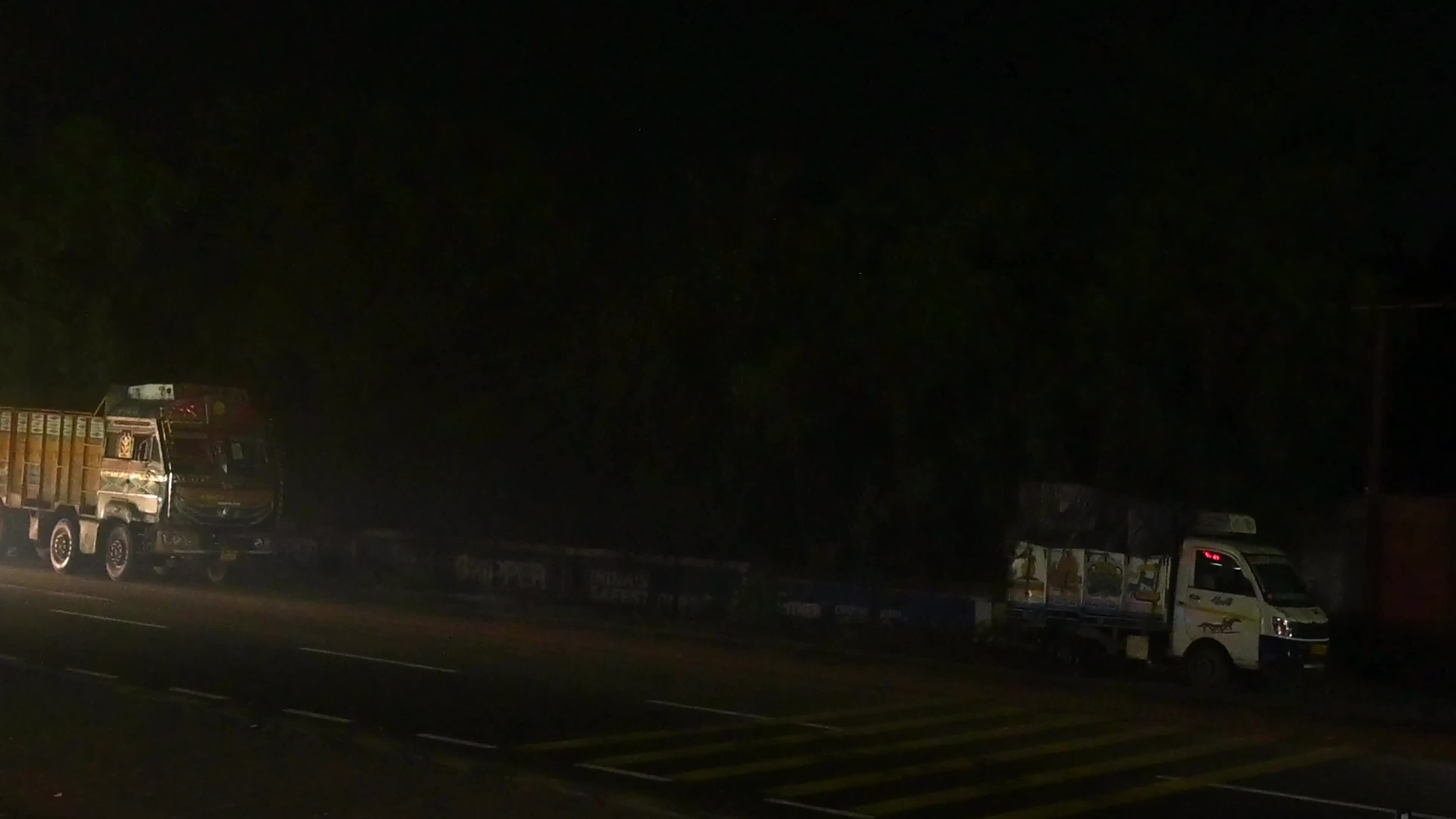 The Indian National Highway at Midnight