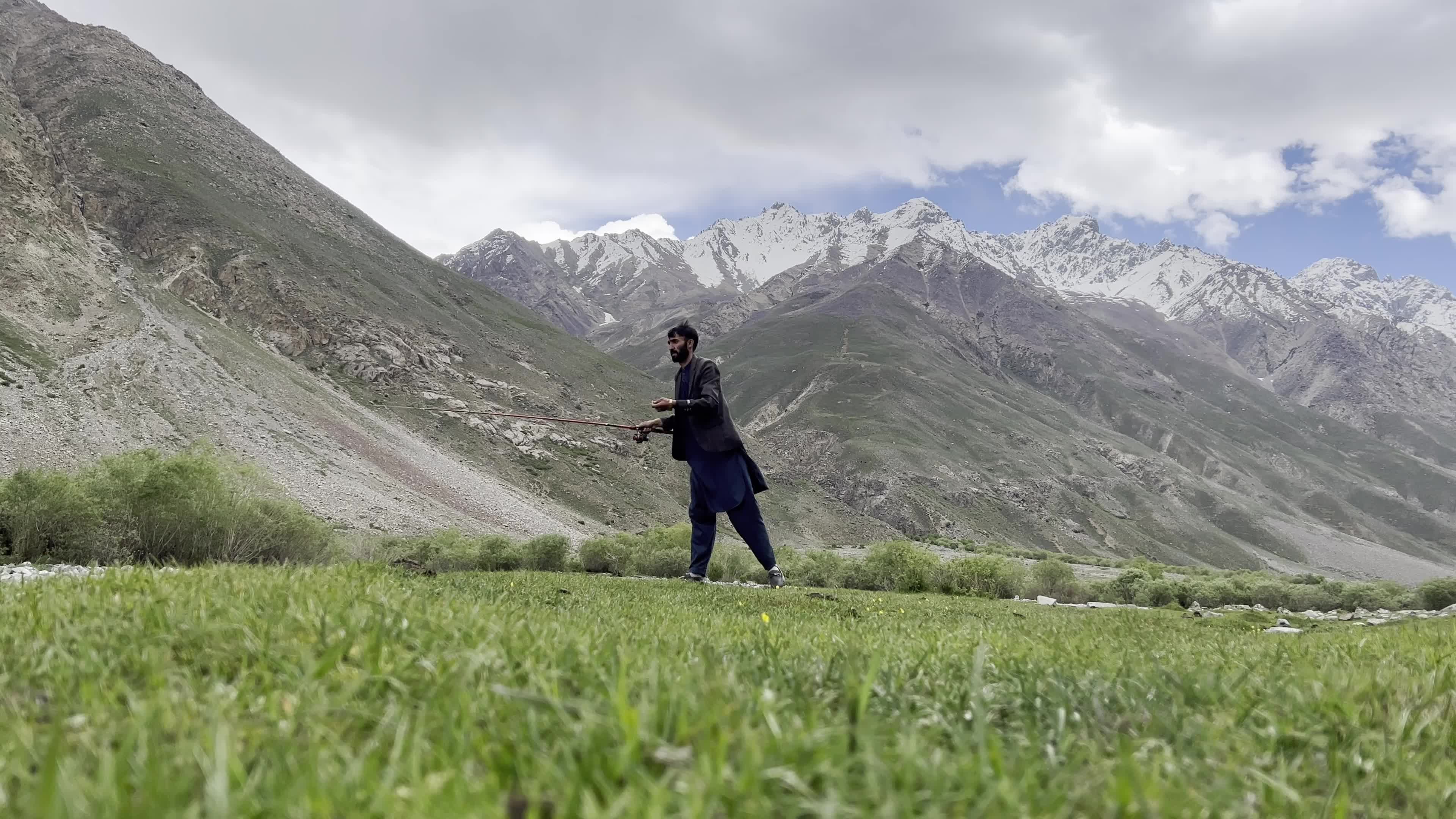 Residents Catch Trout Fish in River in Gilgit-Baltistan's Ghizer District