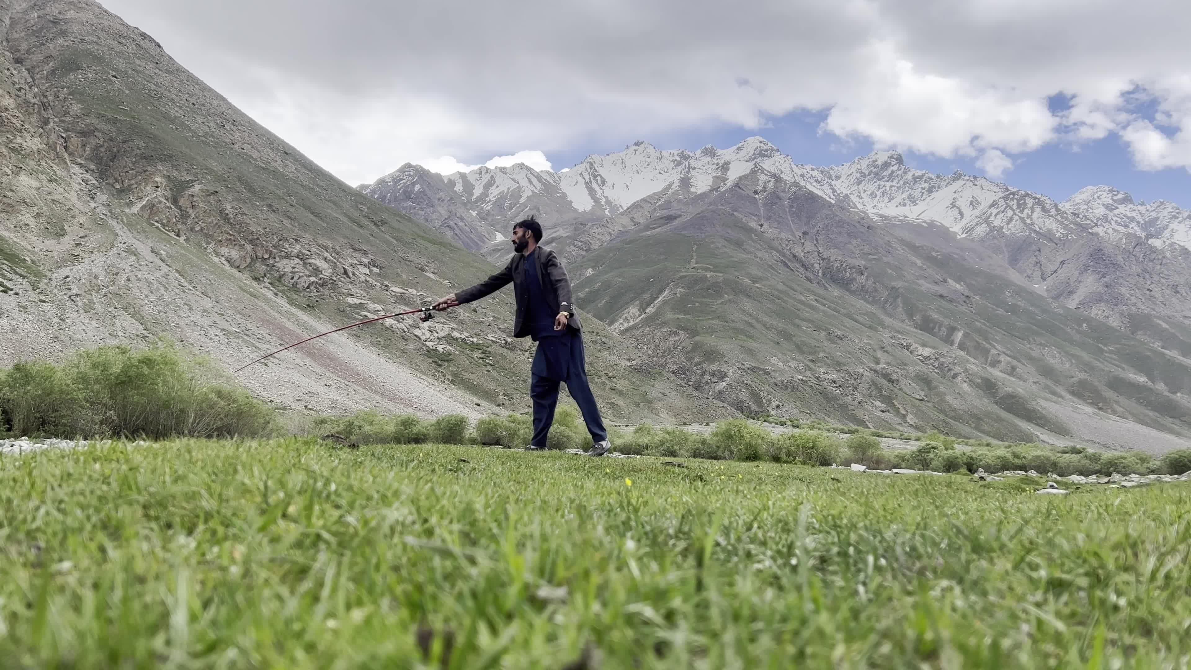 Residents Catch Trout Fish in River in Gilgit-Baltistan's Ghizer District