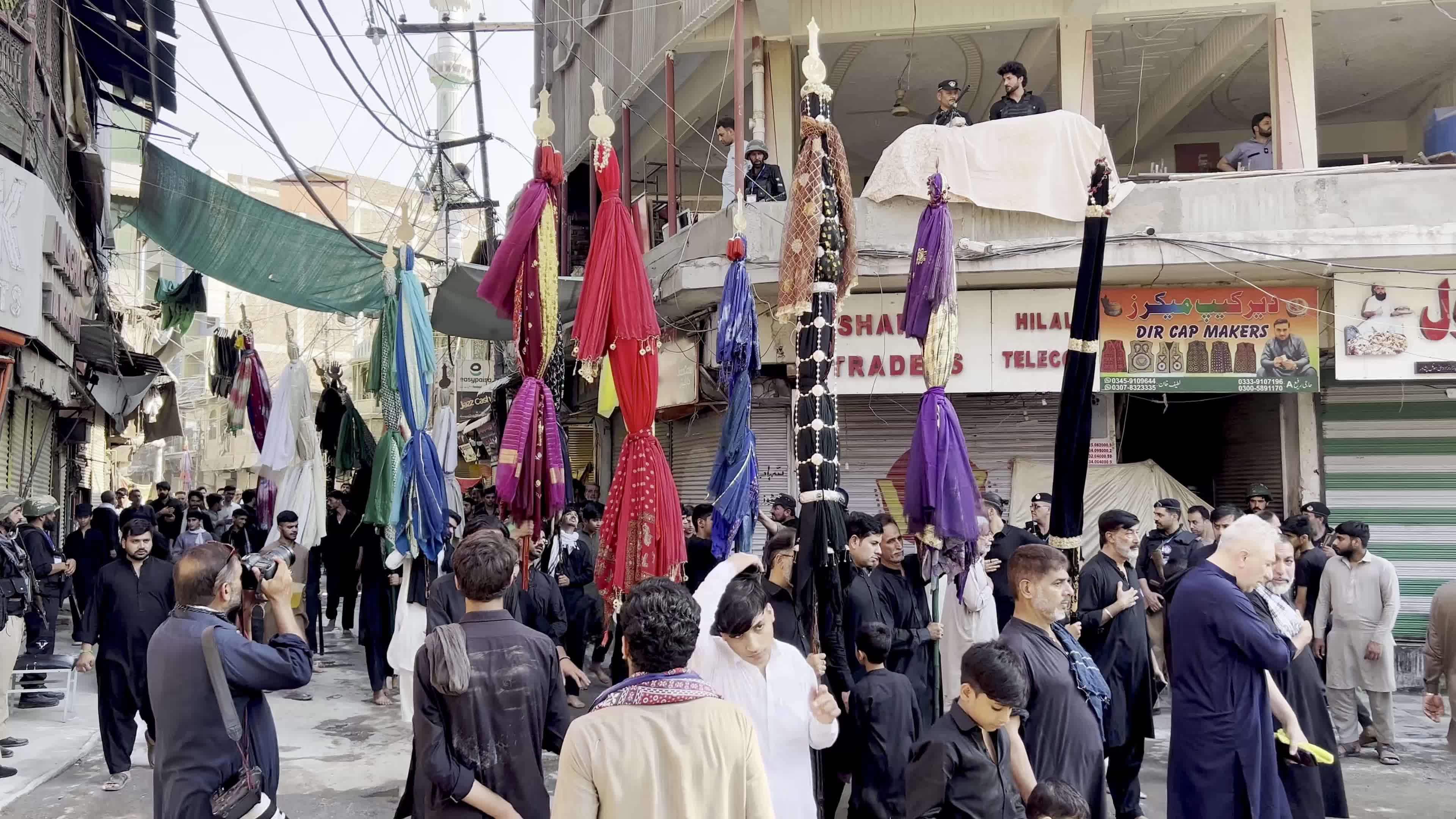 Shiite Muslim Mourners Participate in Religious Procession to Honor Imam Hussain (A.S.) and Remember the Martyrs of Karbala