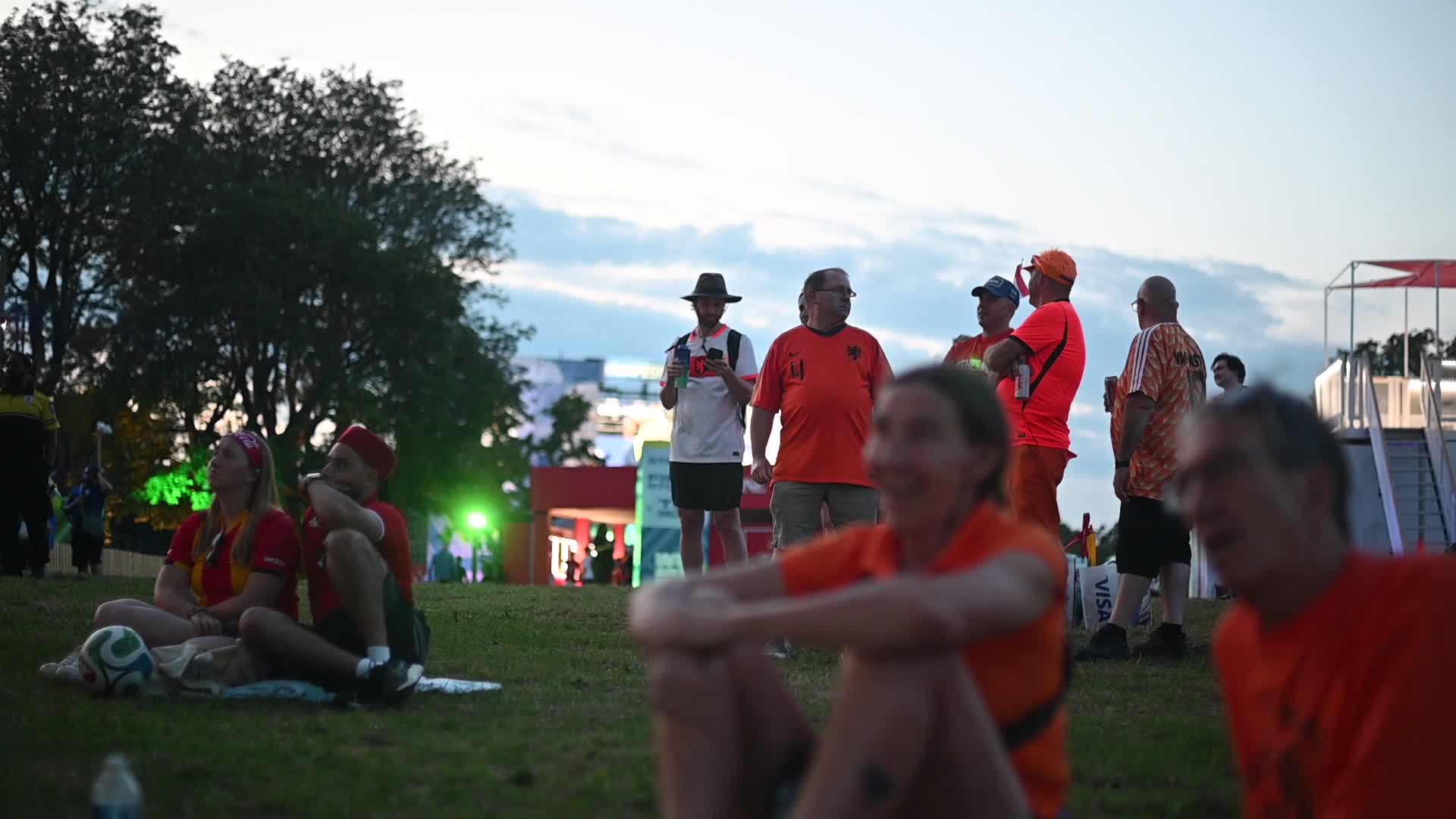 Supporters at Philadelphia FIFA Fan Festival watch party for Tunisia-Netherlands Group F match