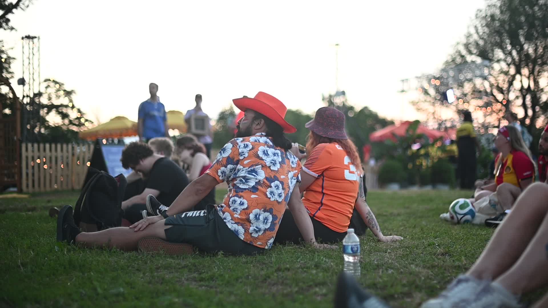Supporters at Philadelphia FIFA Fan Festival watch party for Tunisia-Netherlands Group F match