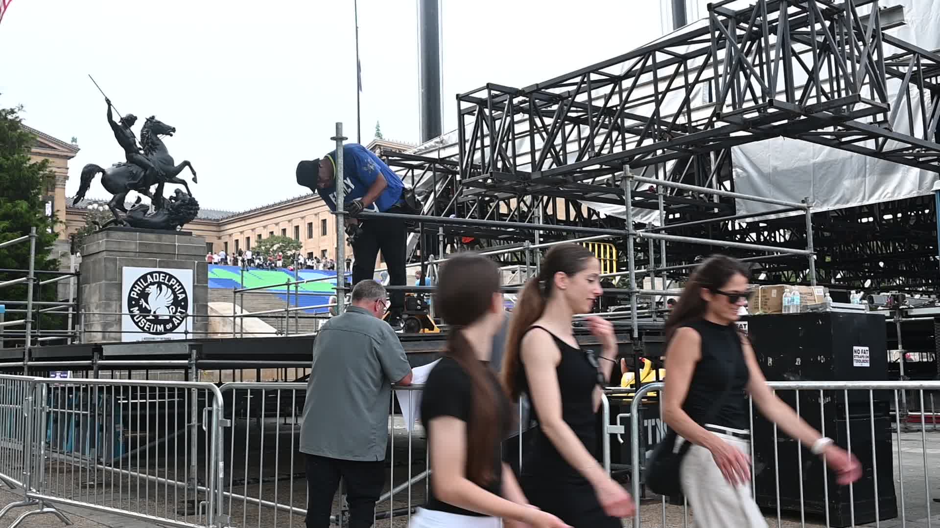 Build-up for 4th of July USA 250th Concert in Full Progress in Philadelphia