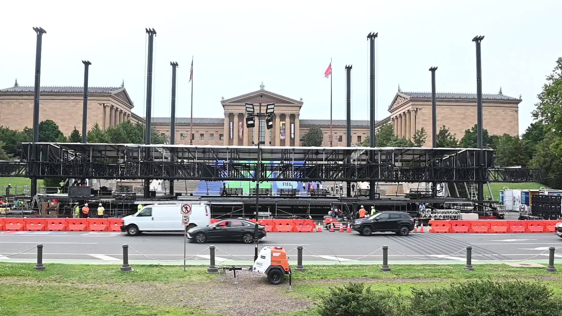 Build-up for 4th of July USA 250th Concert in Full Progress in Philadelphia