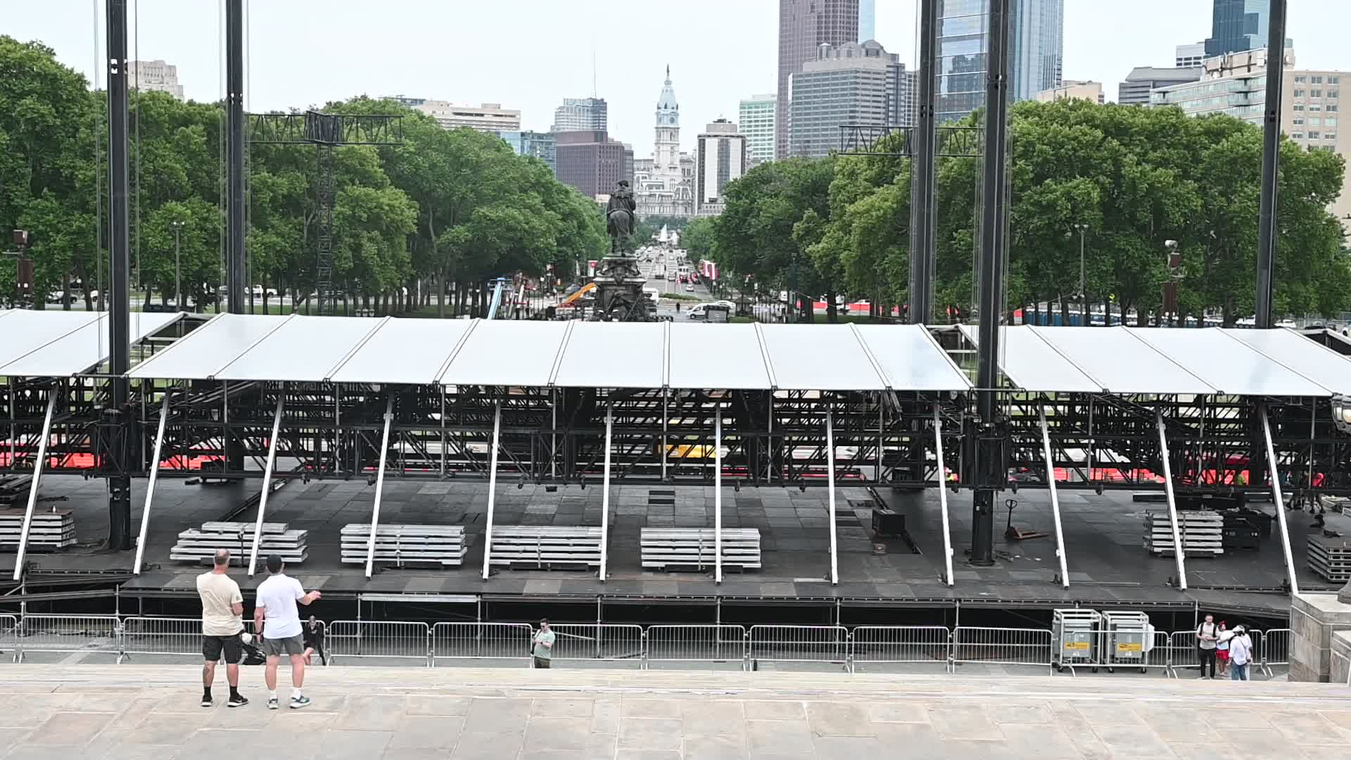 Build-up for 4th of July USA 250th Concert in Full Progress in Philadelphia