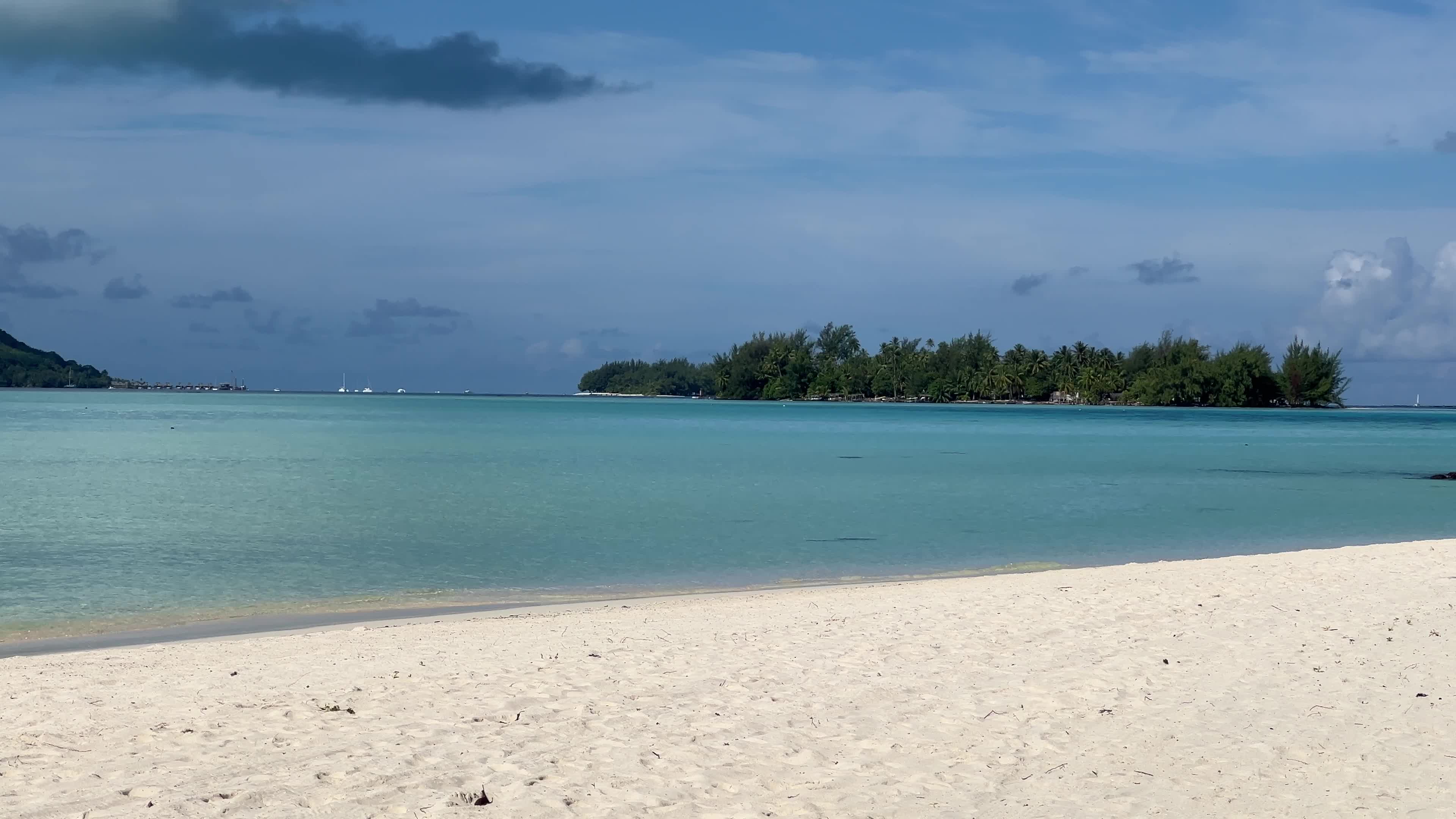 Beach in Motu Tevairoa, French Polynesia